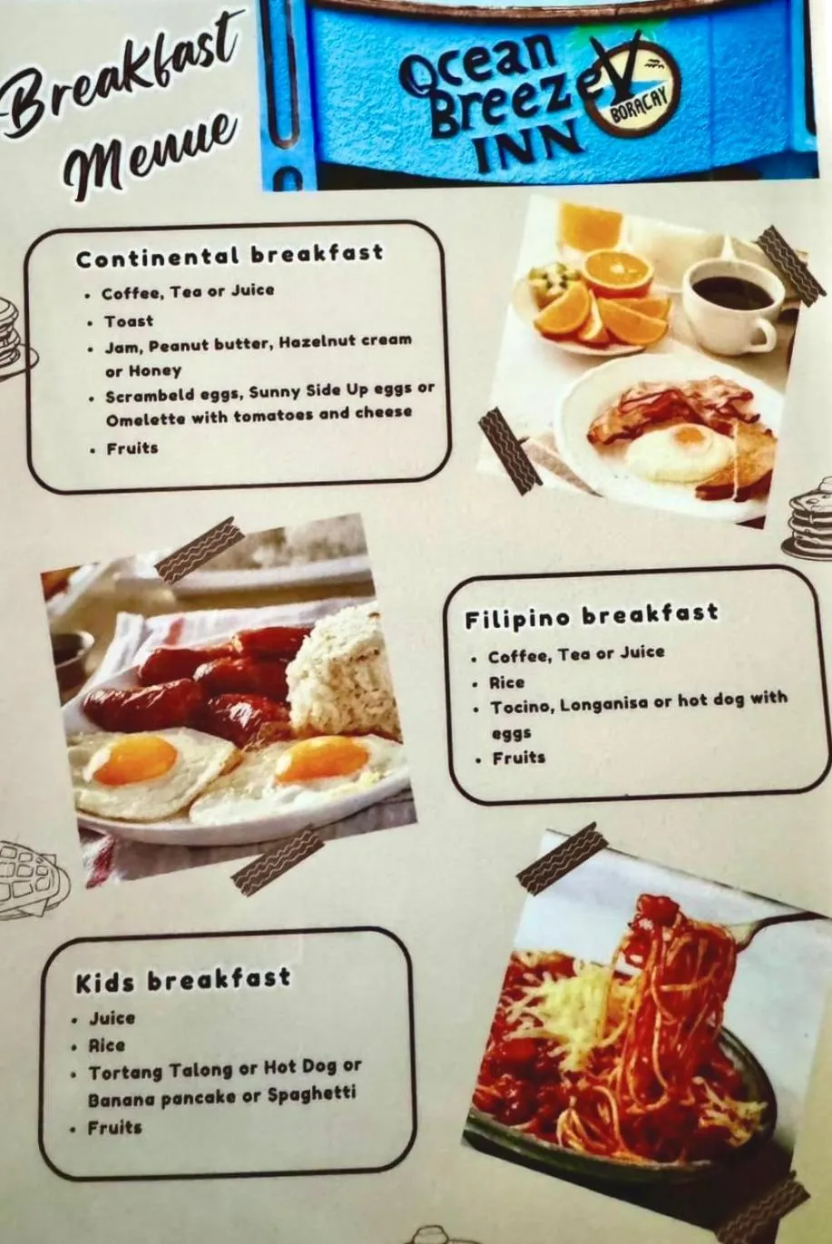 Breakfast in Ocean Breeze Inn