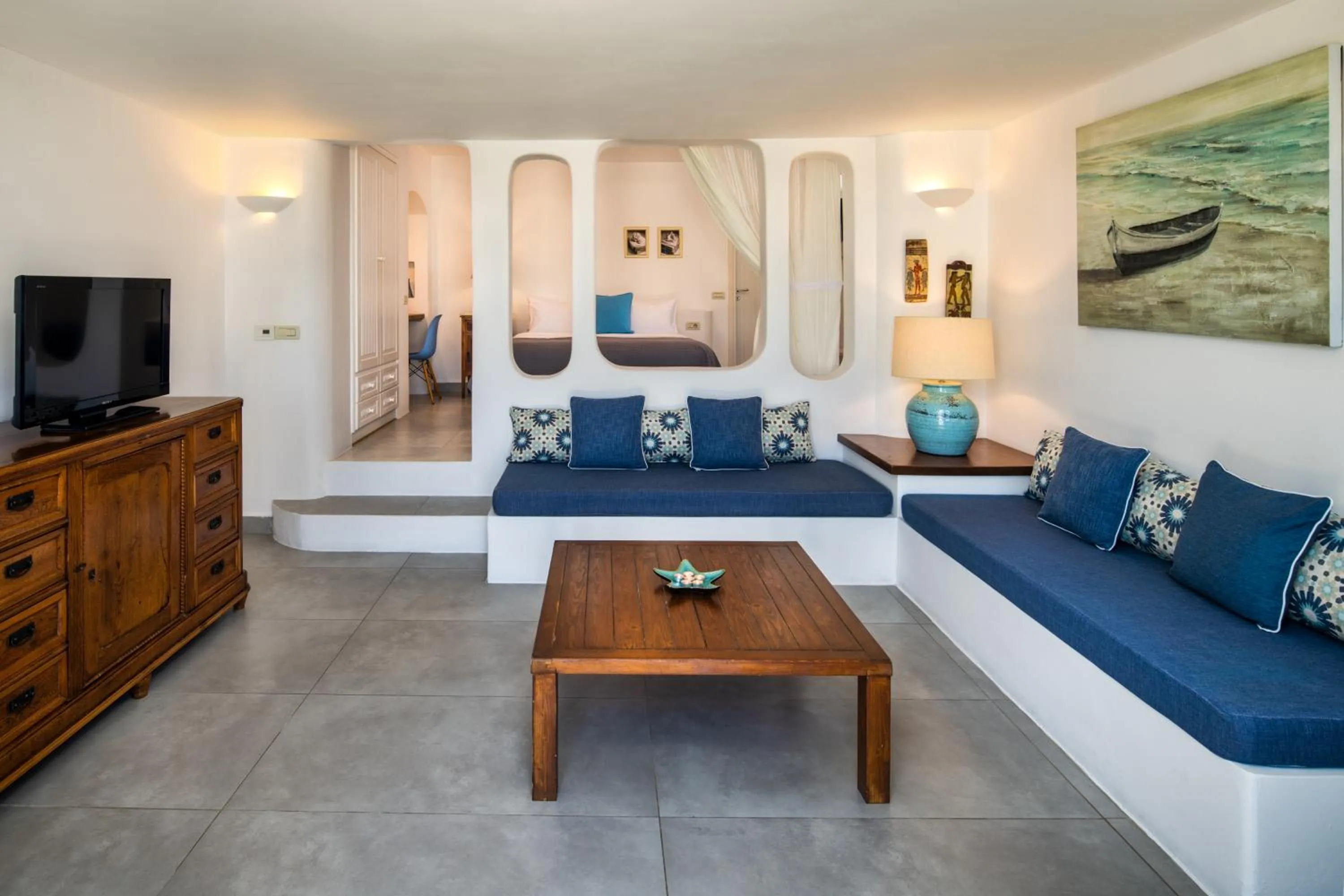 Living room in Anema Boutique Hotel & Villas Santorini