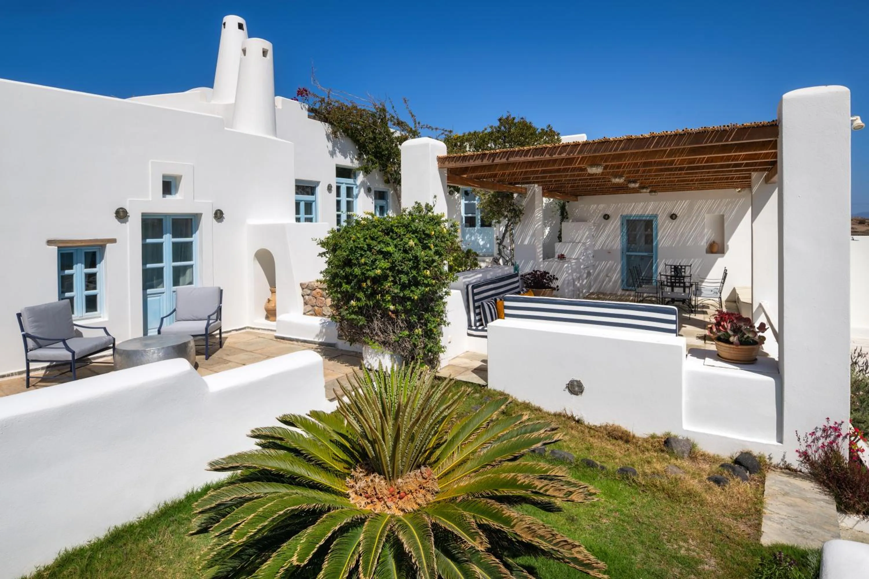 Garden view in Anema Boutique Hotel & Villas Santorini