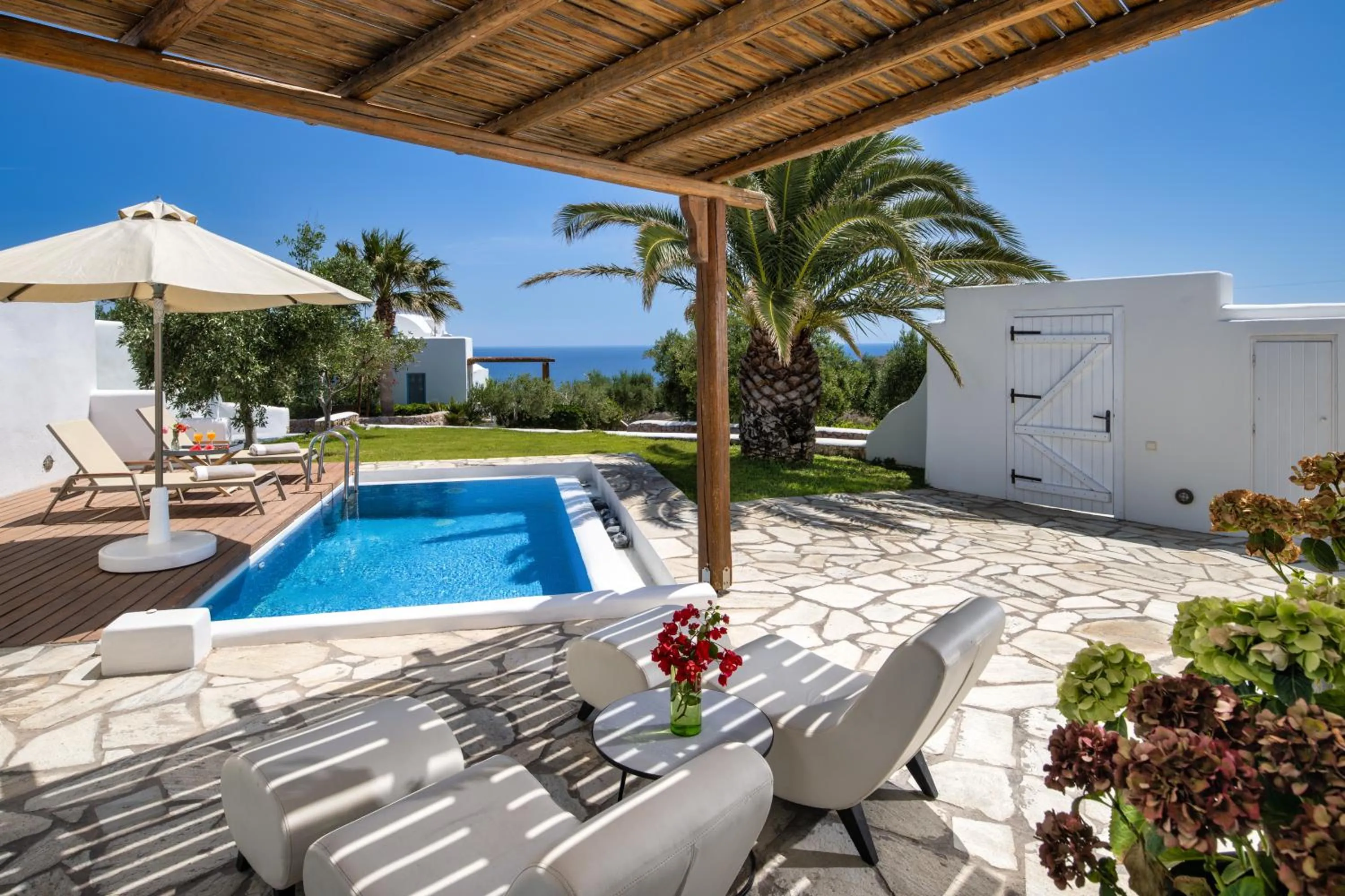 Balcony/Terrace in Anema Boutique Hotel & Villas Santorini