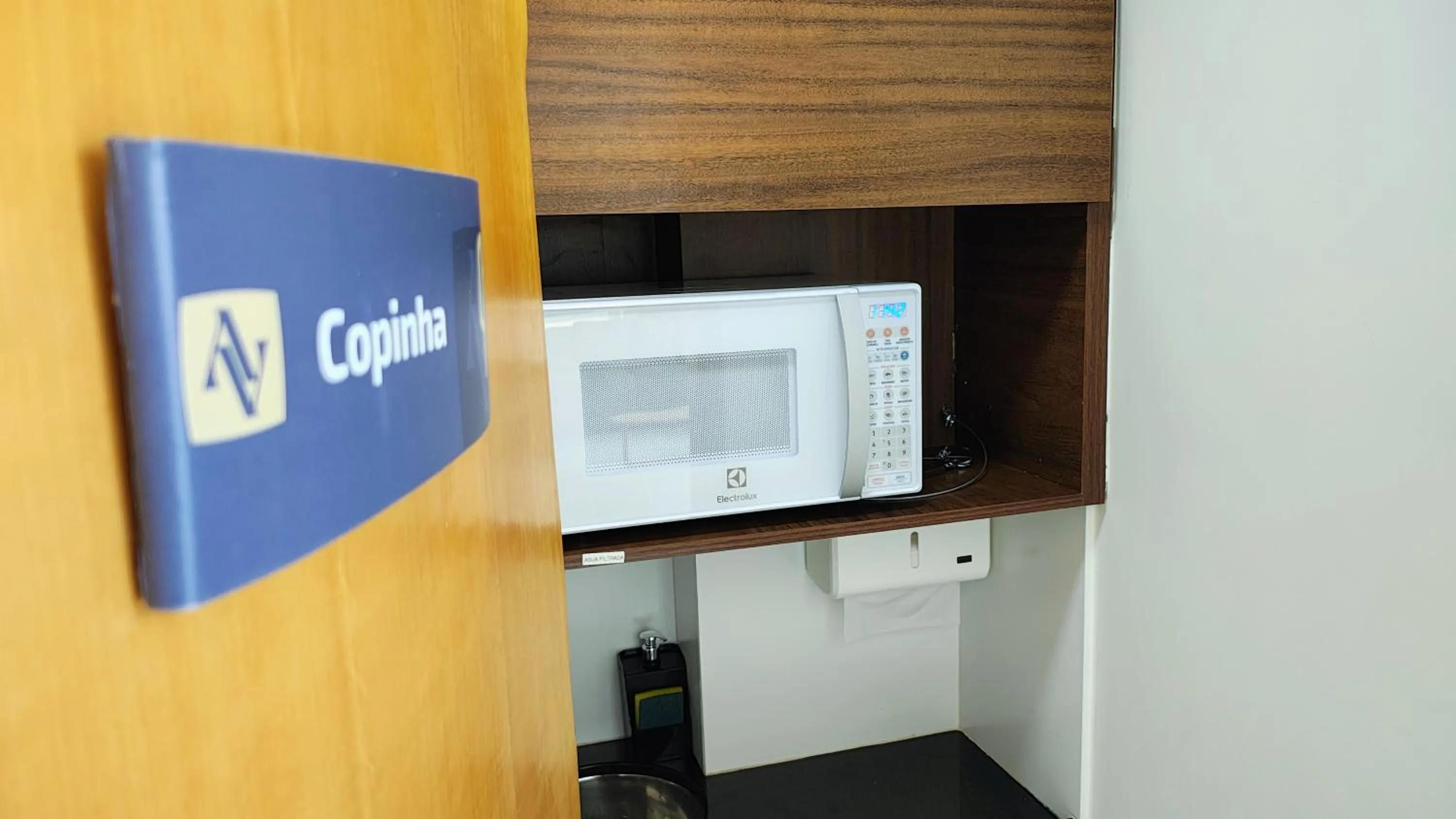 Kitchen or kitchenette in Alameda Vitória Hotel