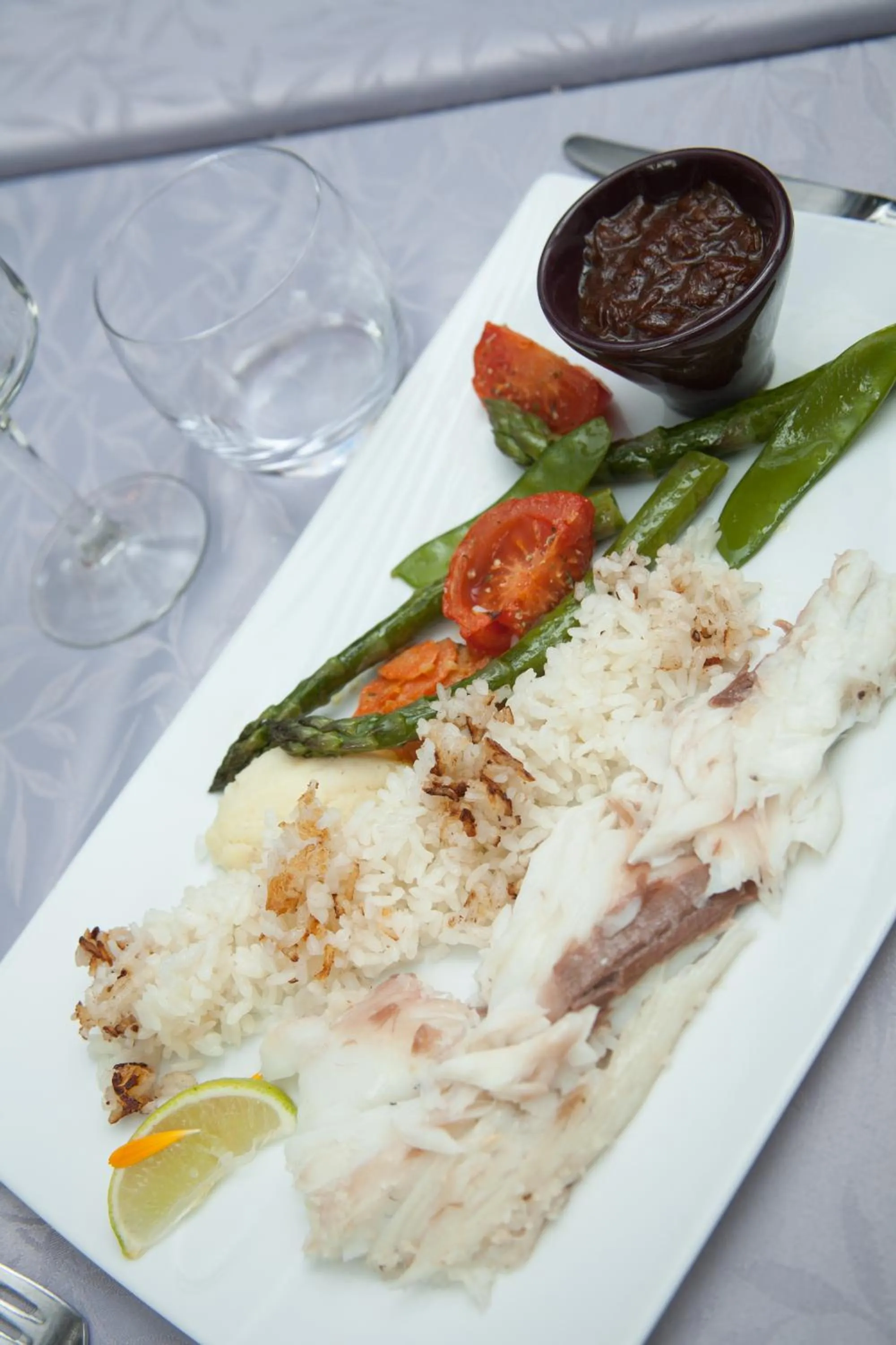 Food close-up in Logis Hotel Restaurant Le Flamant Rose camargue