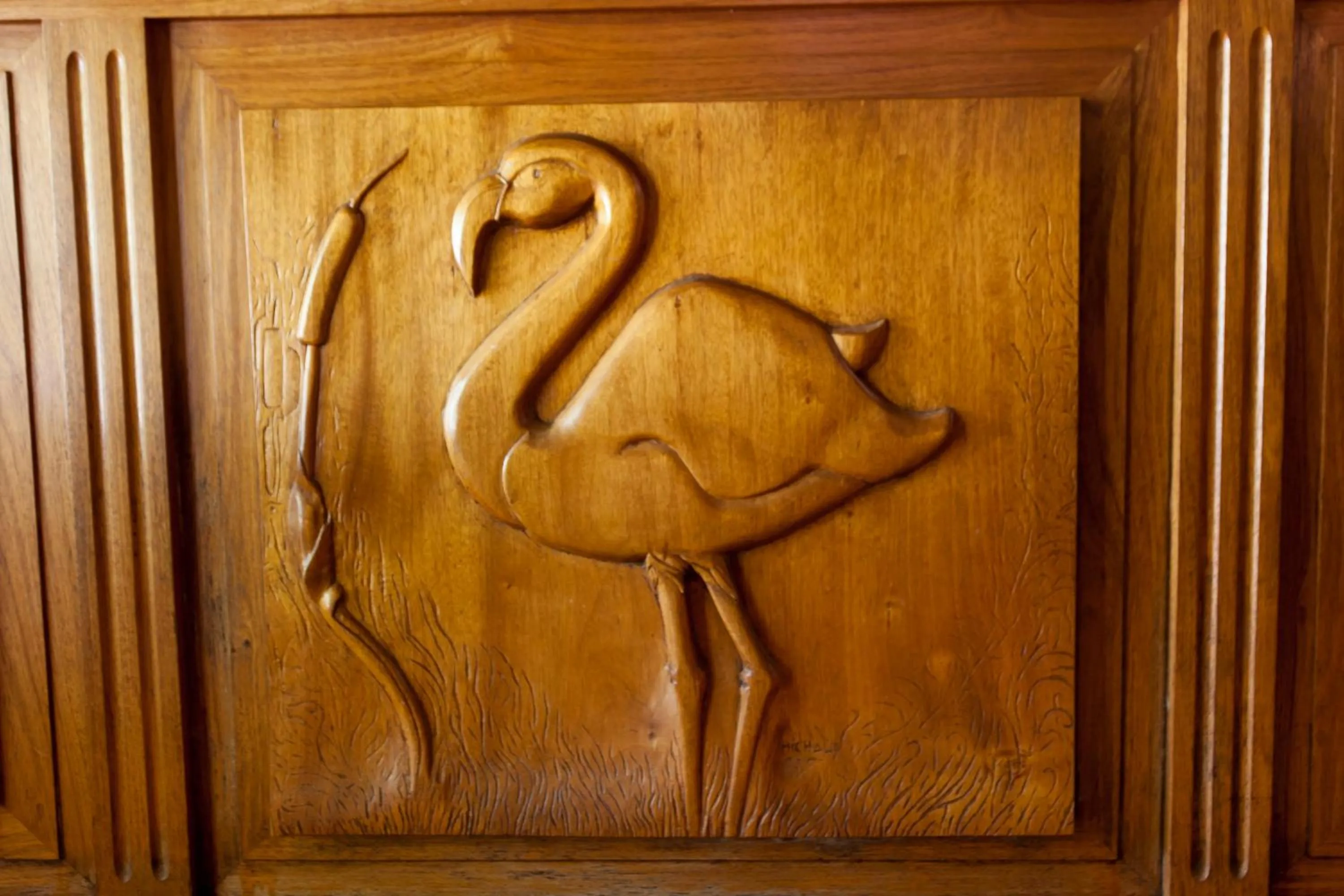 Decorative detail in Logis Hotel Restaurant Le Flamant Rose camargue