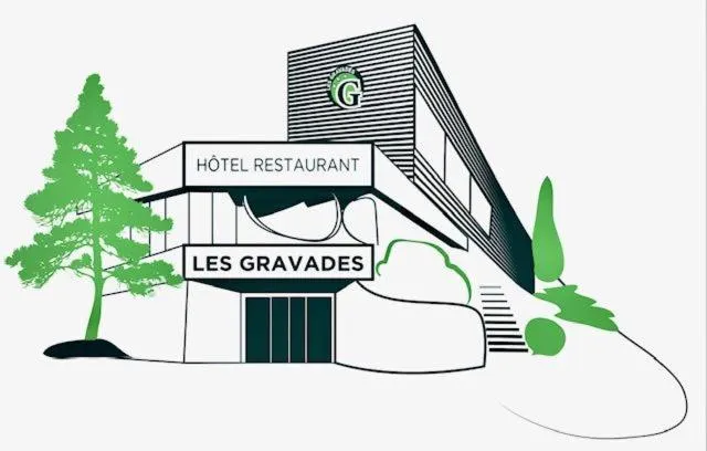 Property building in Logis Hotel Les Gravades Ussel