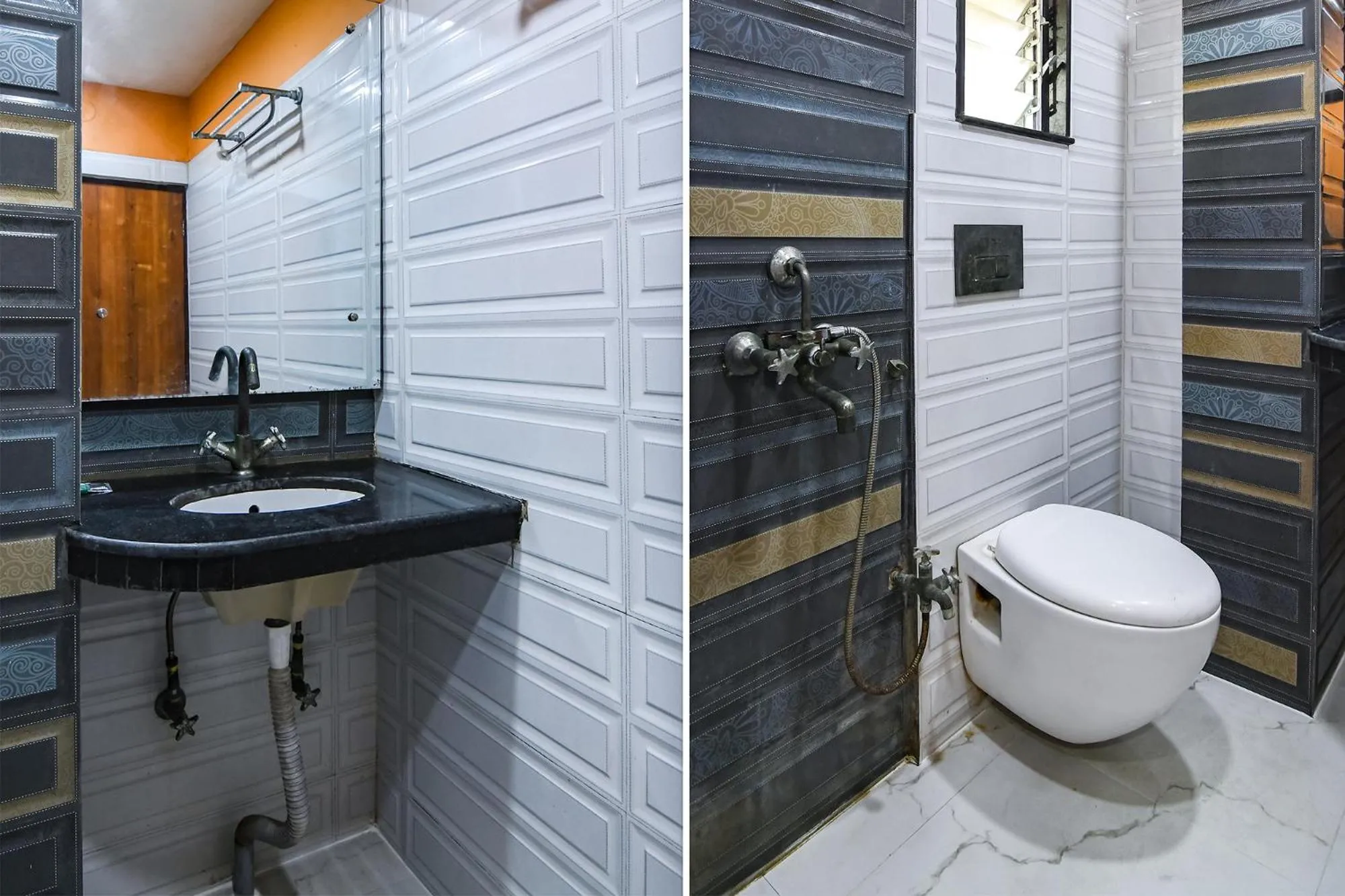 Bathroom in FabExpress Wild Orchid - 800m from Medica Superspecialty Hospital