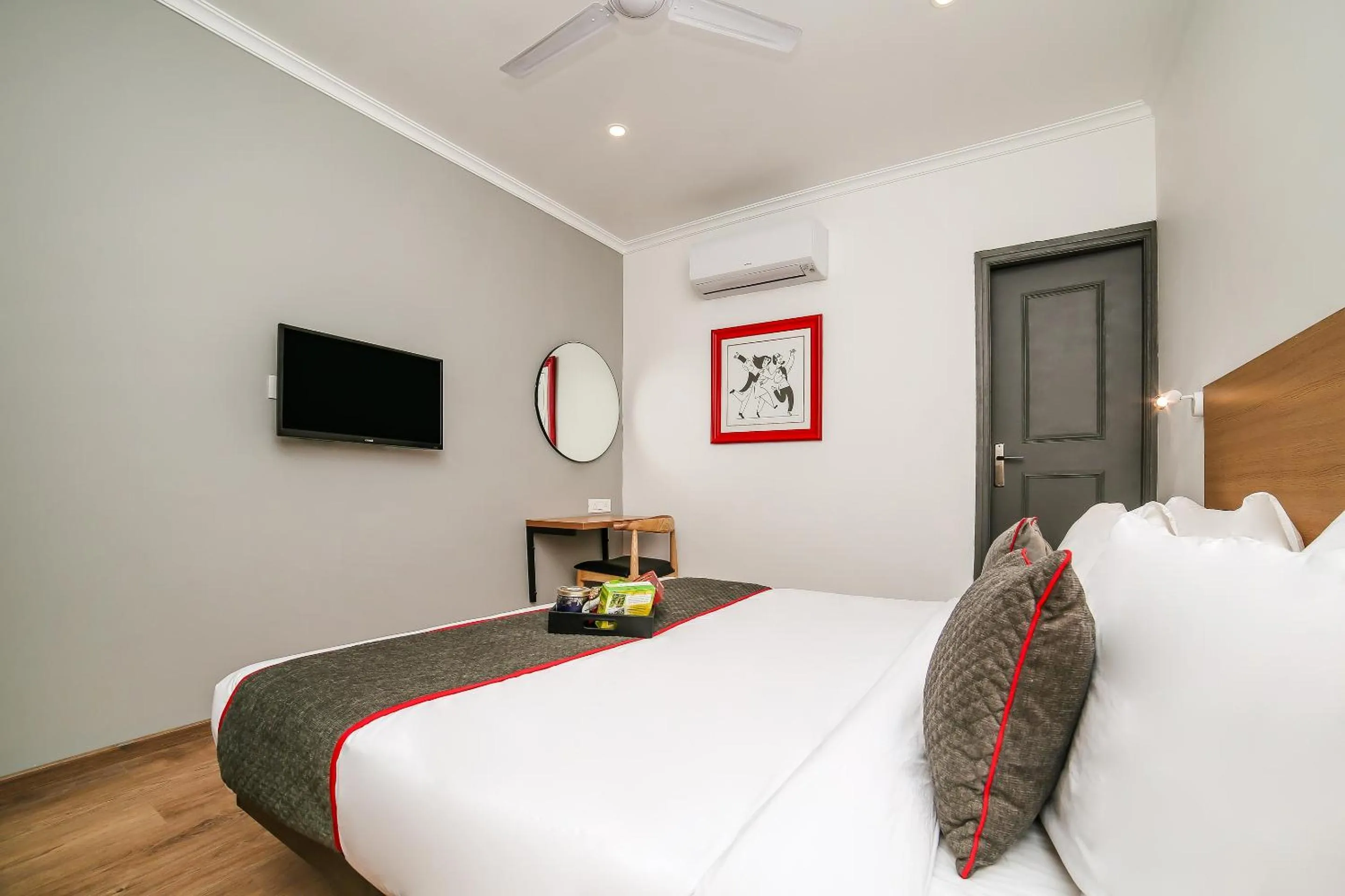 Bedroom, Bed in Townhouse Chattarpur Opp. Tivoli Garden Near Chhatarpur Metro Station