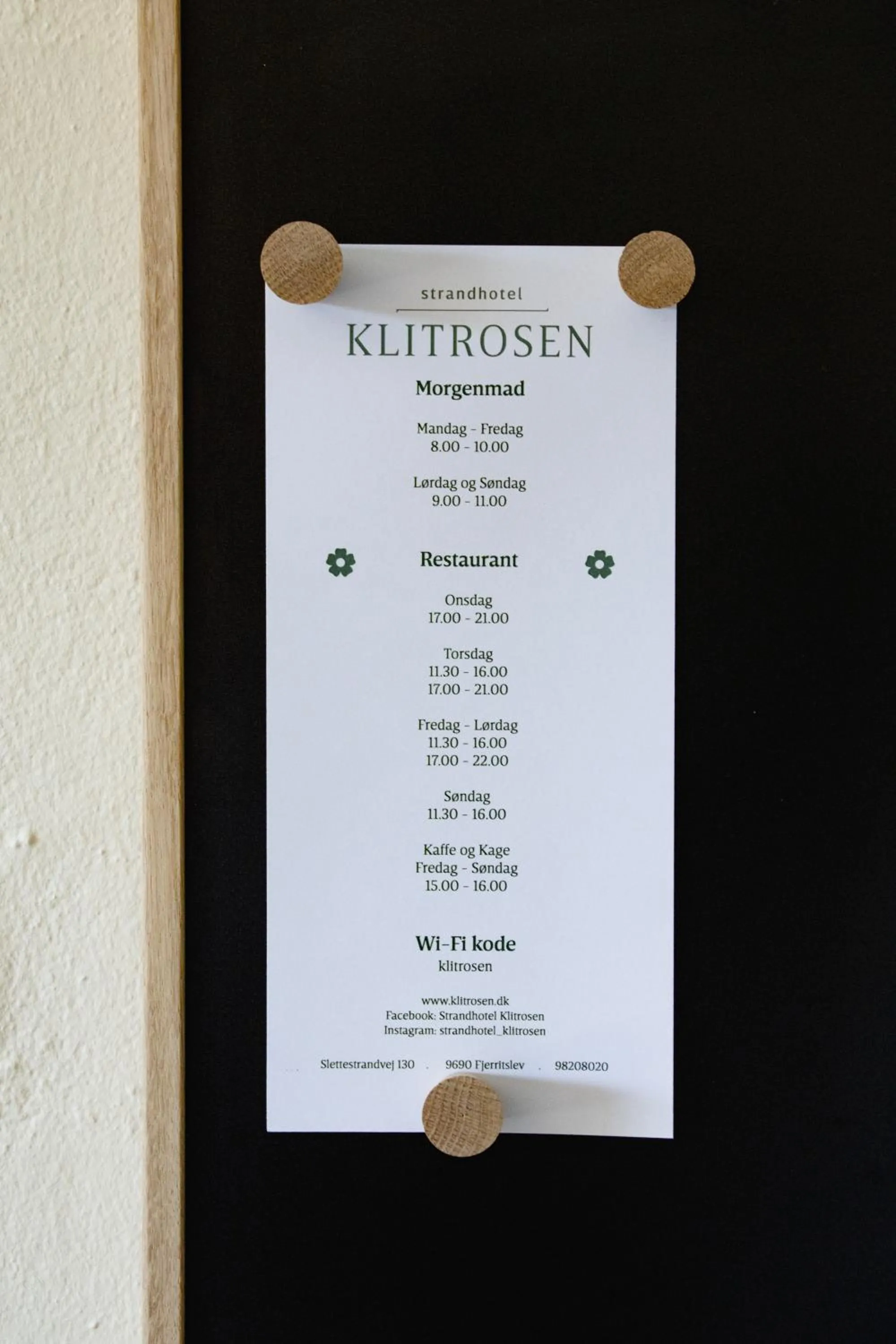 Breakfast in Strandhotel Klitrosen