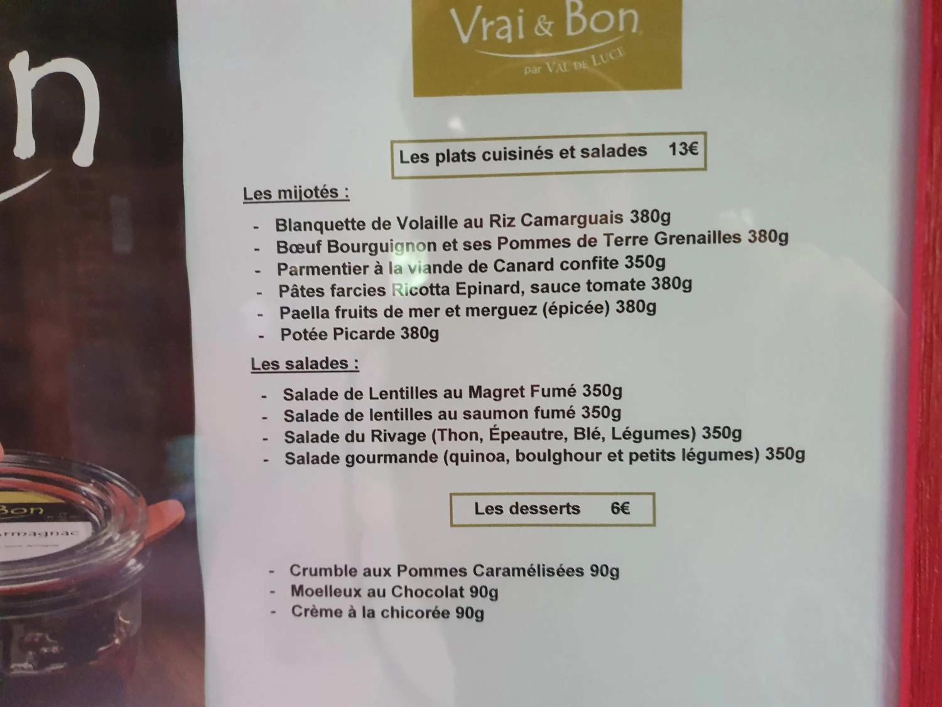 Restaurant/places to eat in Les Mout'Anes