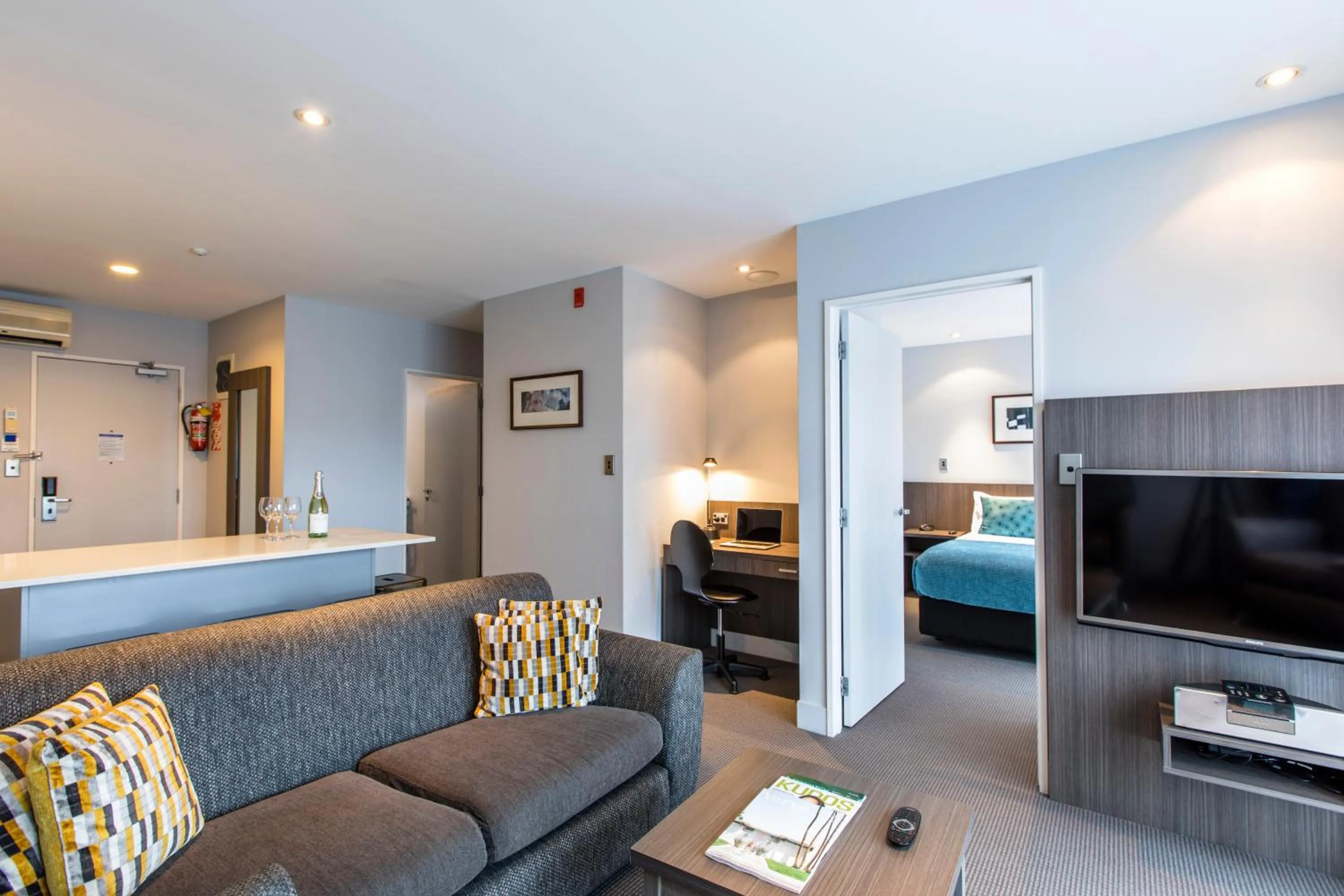Living room, Bed in Quest Newmarket Serviced Apartments