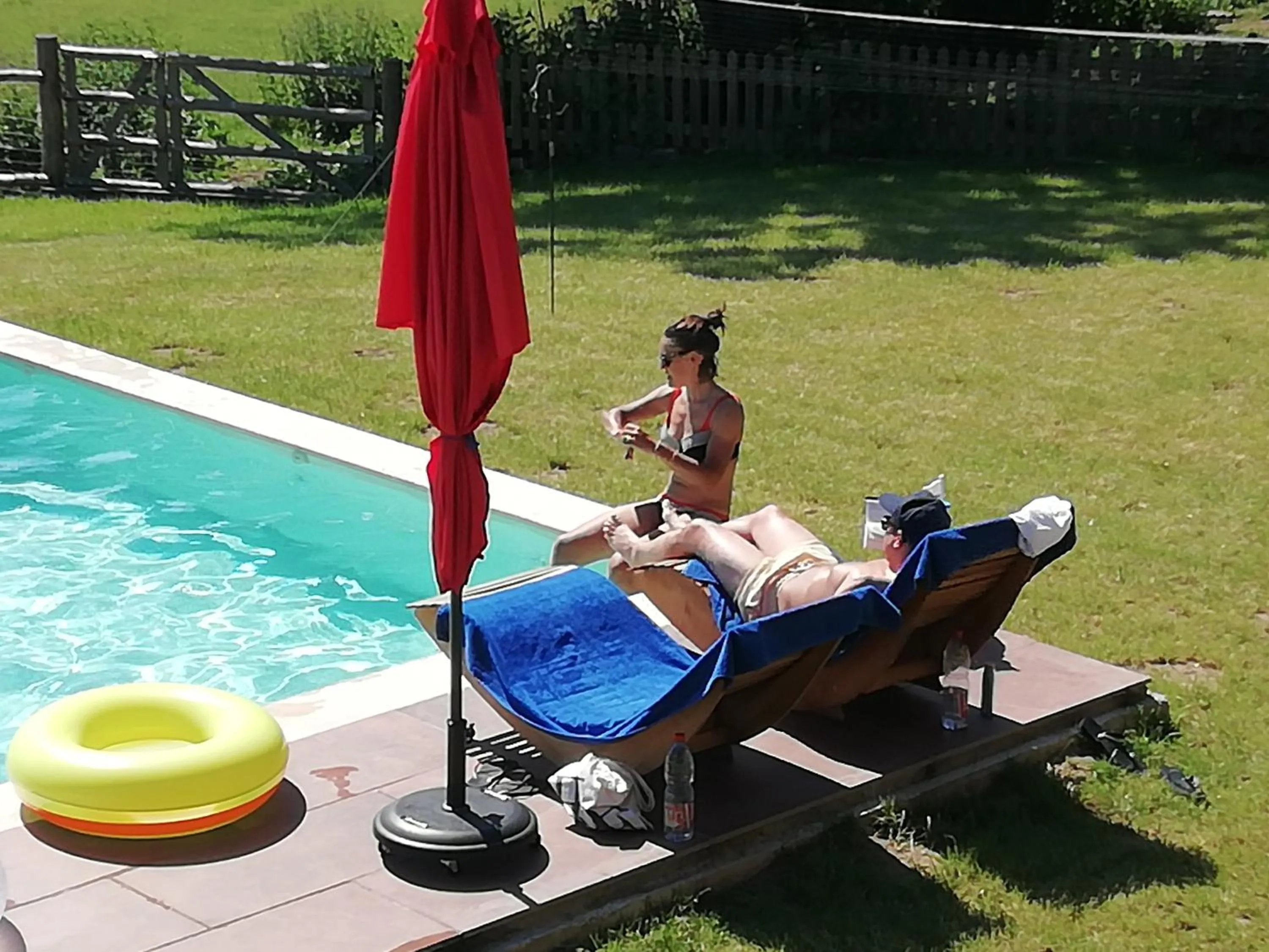 Pool view in La Haute Forge B&B