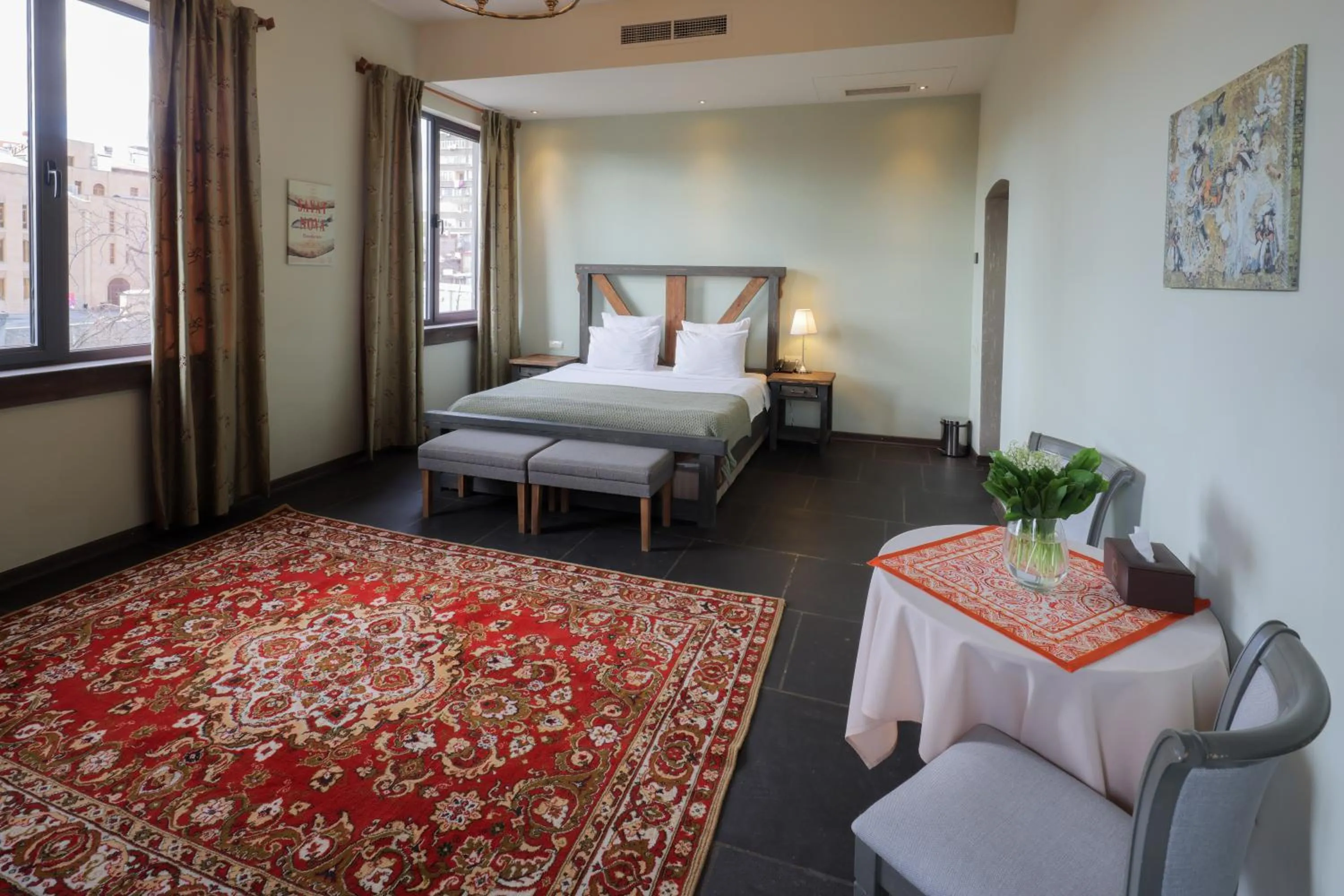 Bed in Apricot Hotel Yerevan