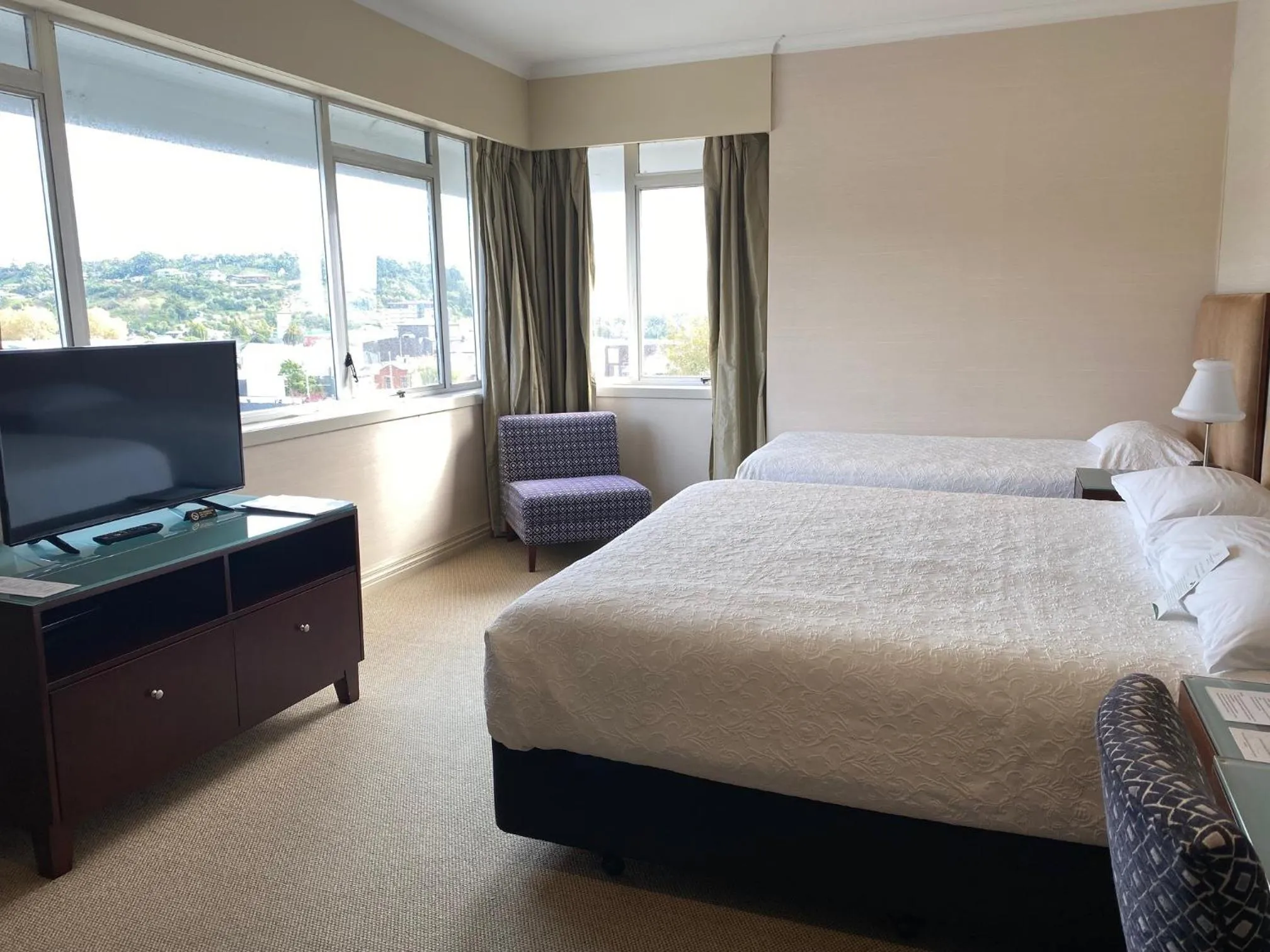 View (from property/room), Bed in Rutherford Hotel Nelson - A Heritage Hotel