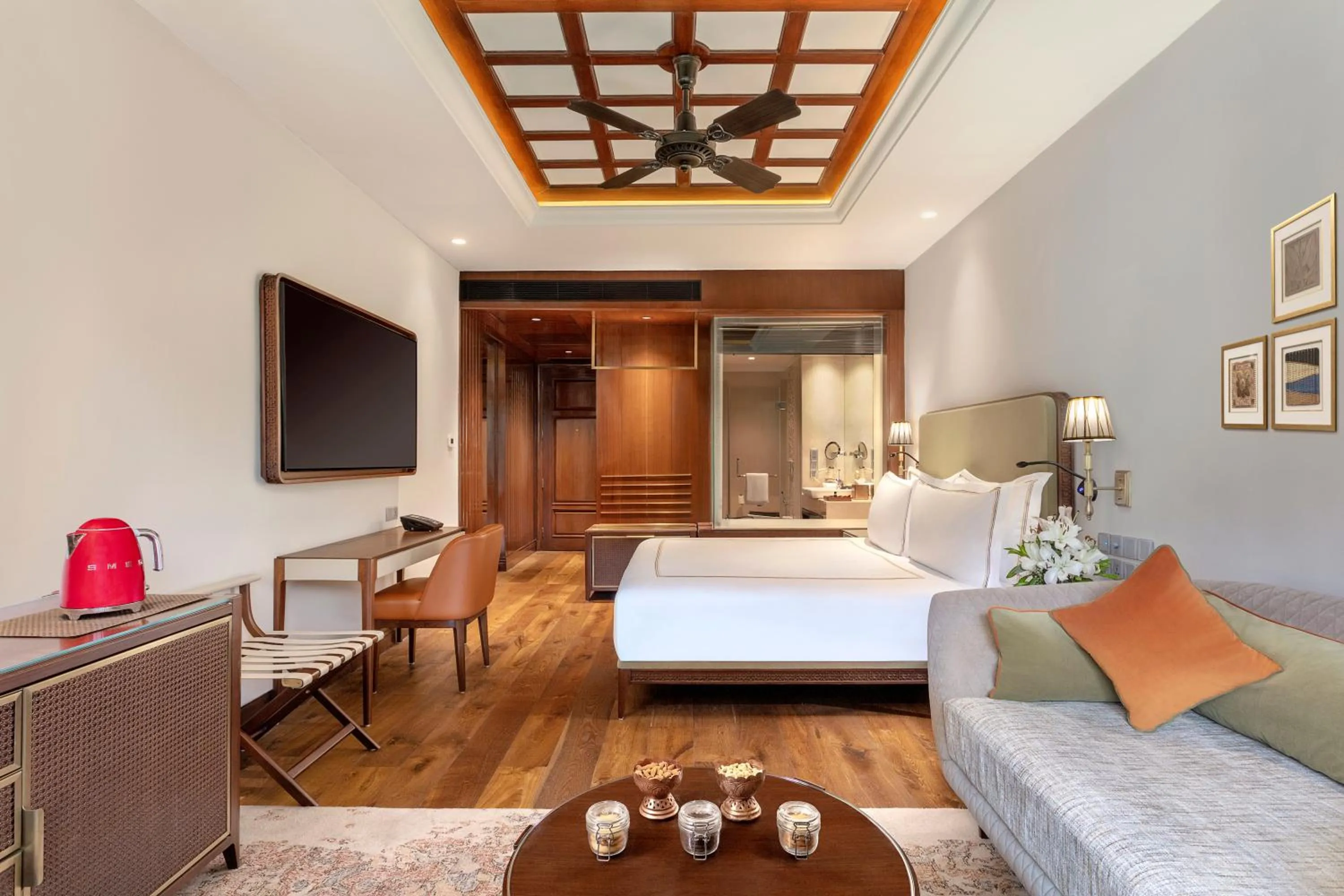 Bed in The Khyber Himalayan Resort & Spa