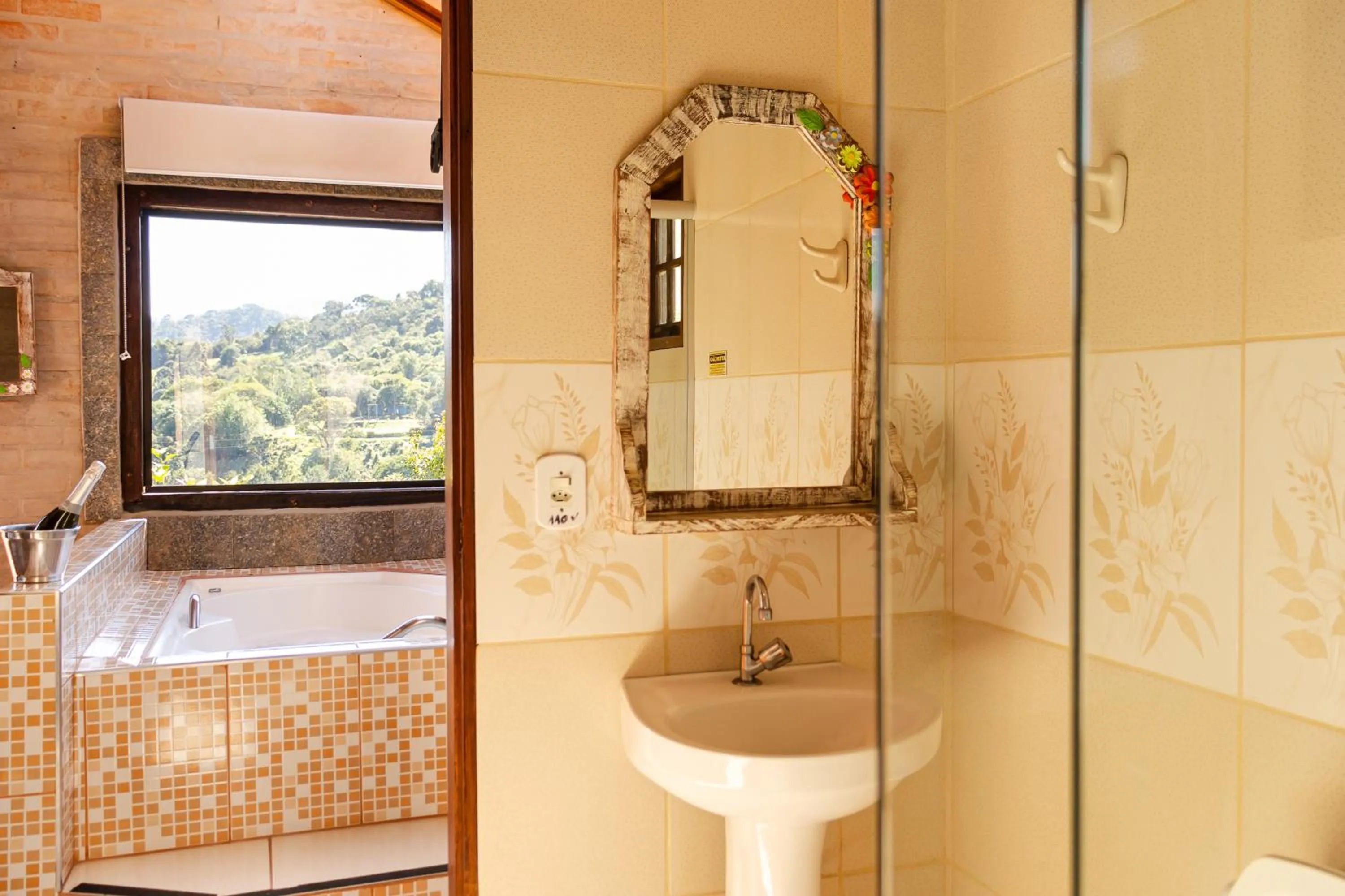 Bathroom in Pousada Chalés São Francisco