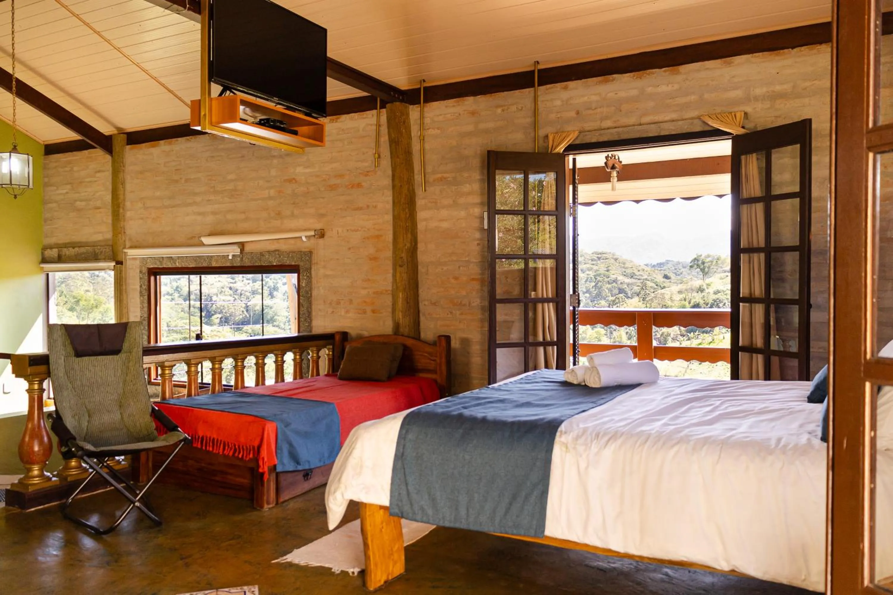 Bed in Pousada Chalés São Francisco