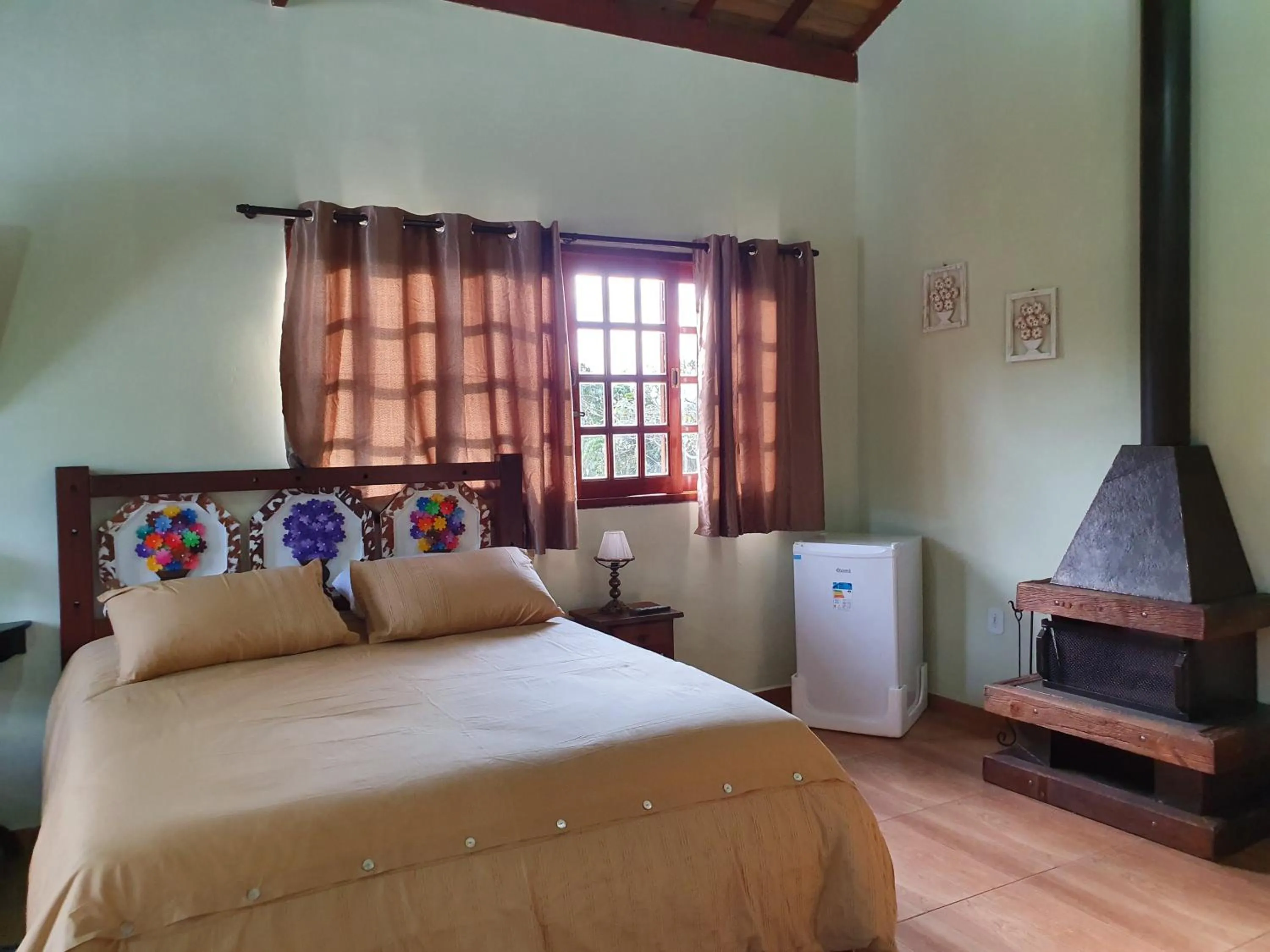 Bed in Pousada Chalés São Francisco