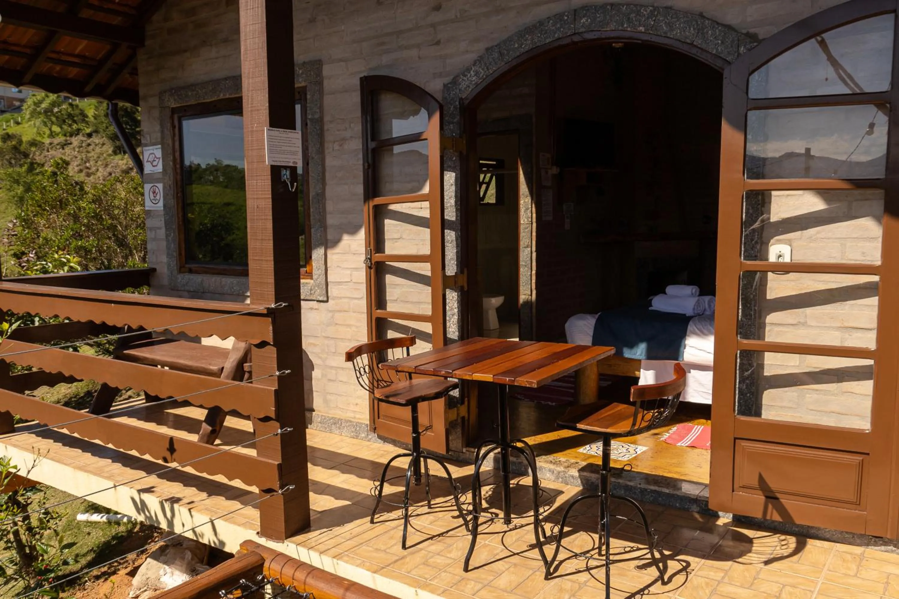 Balcony/Terrace in Pousada Chalés São Francisco