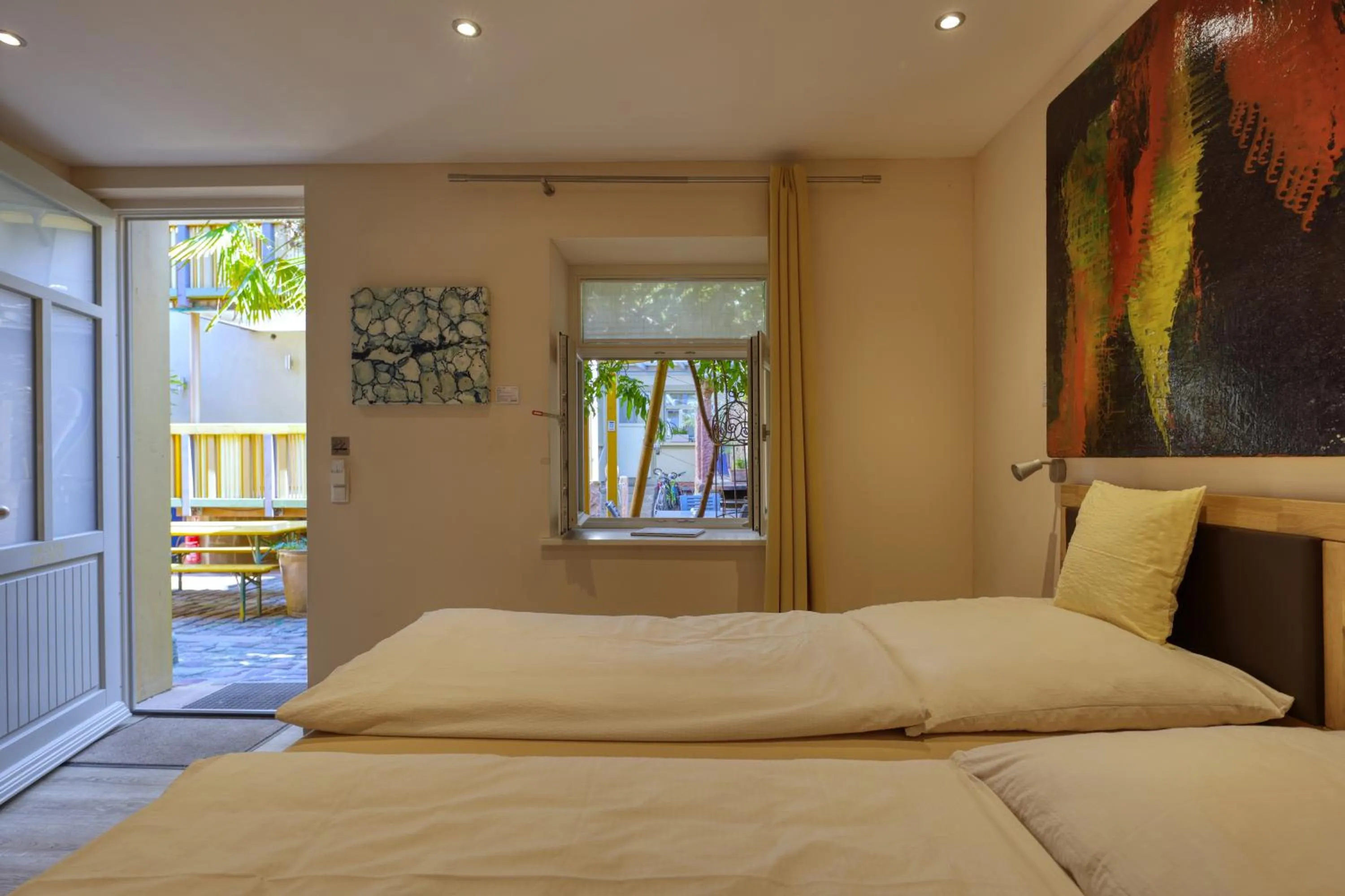 View (from property/room), Bed in AD1716 apARTments Marktheidenfeld