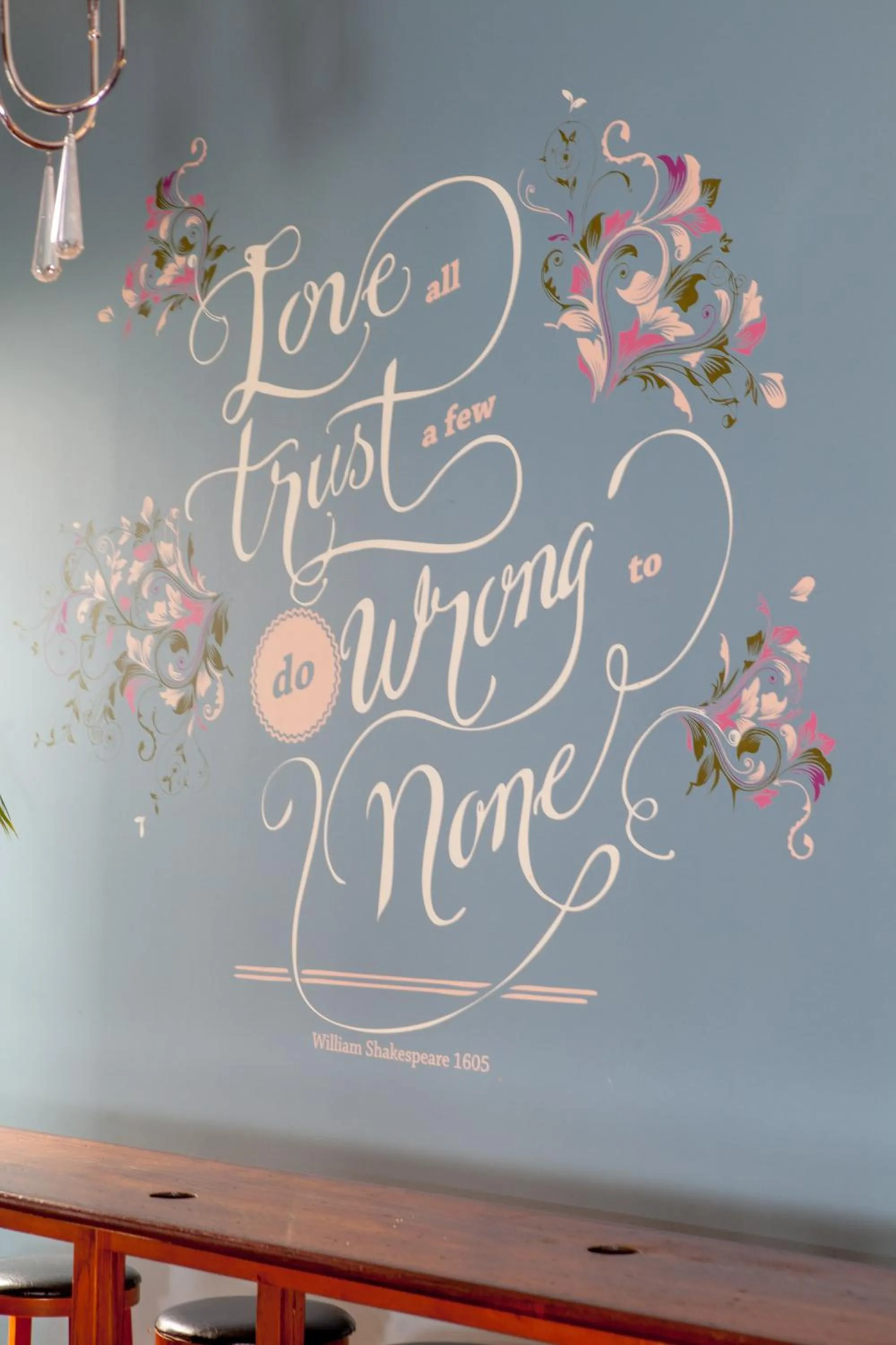 Decorative detail in The Shakespeare Hotel