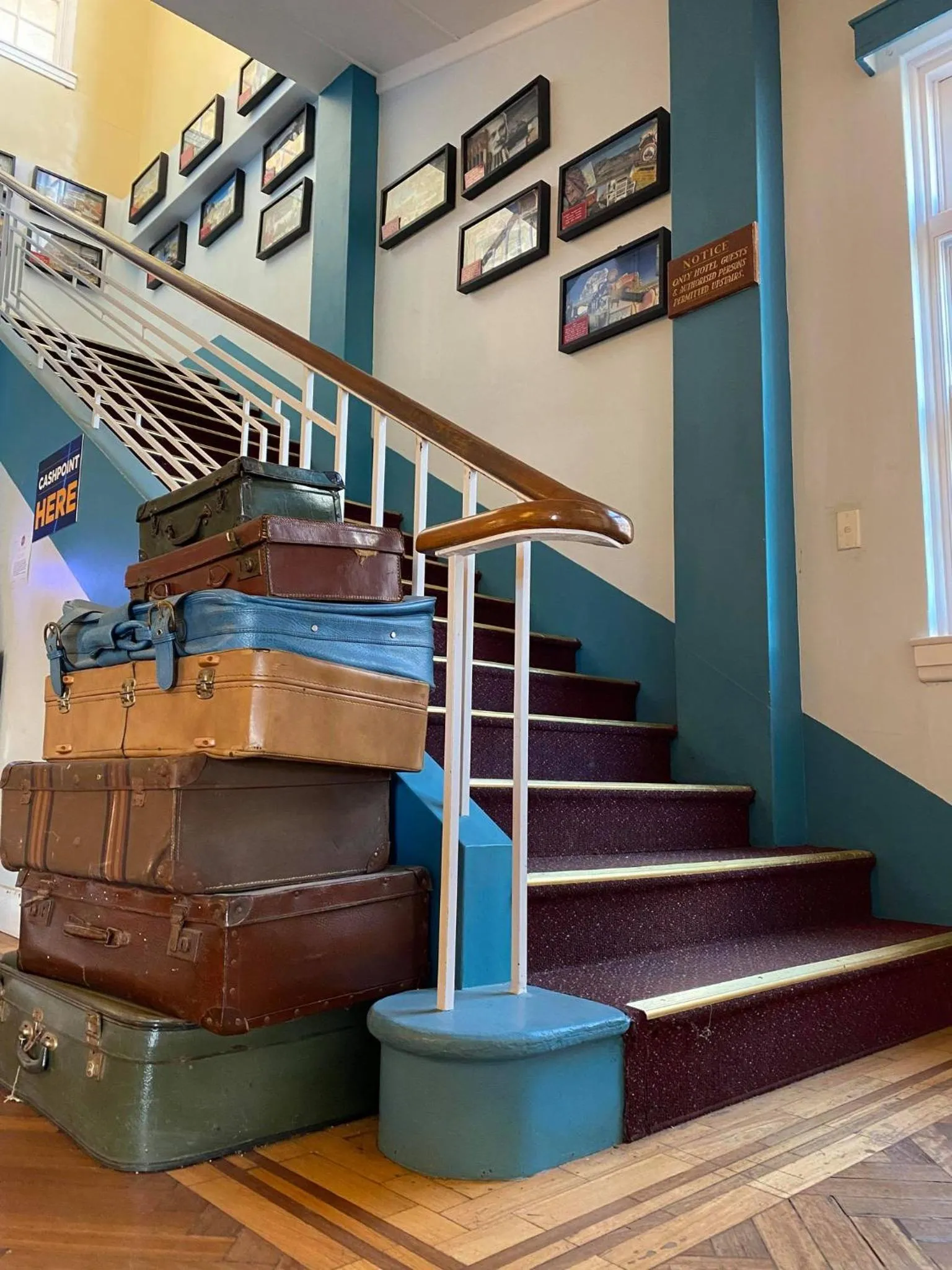 Communal lounge/ TV room in North Gregory Hotel