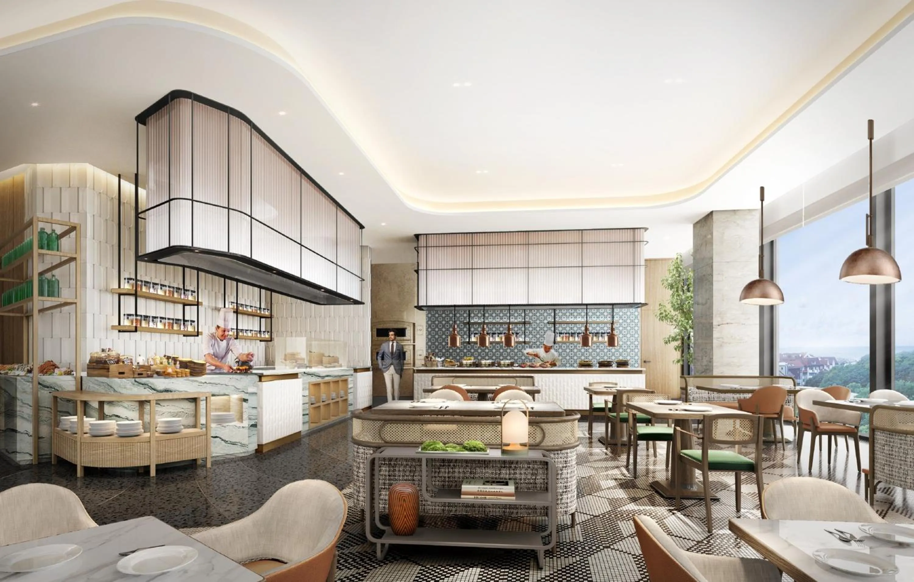 Restaurant/places to eat in Holiday Inn Express Qingdao Shibei by IHG