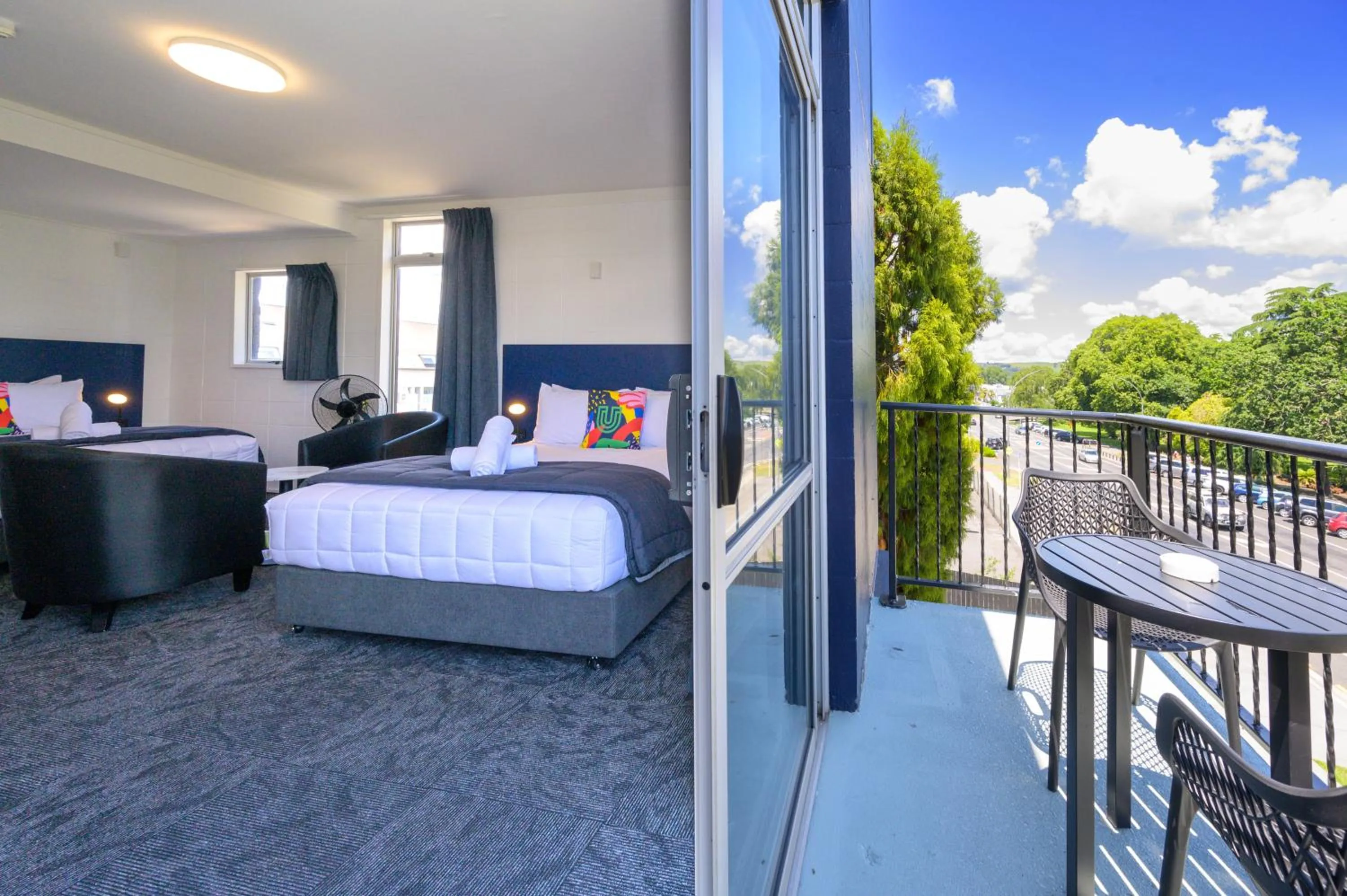 View (from property/room), Bed in Urban Lounge Sleepery, SureStay Collection by BW