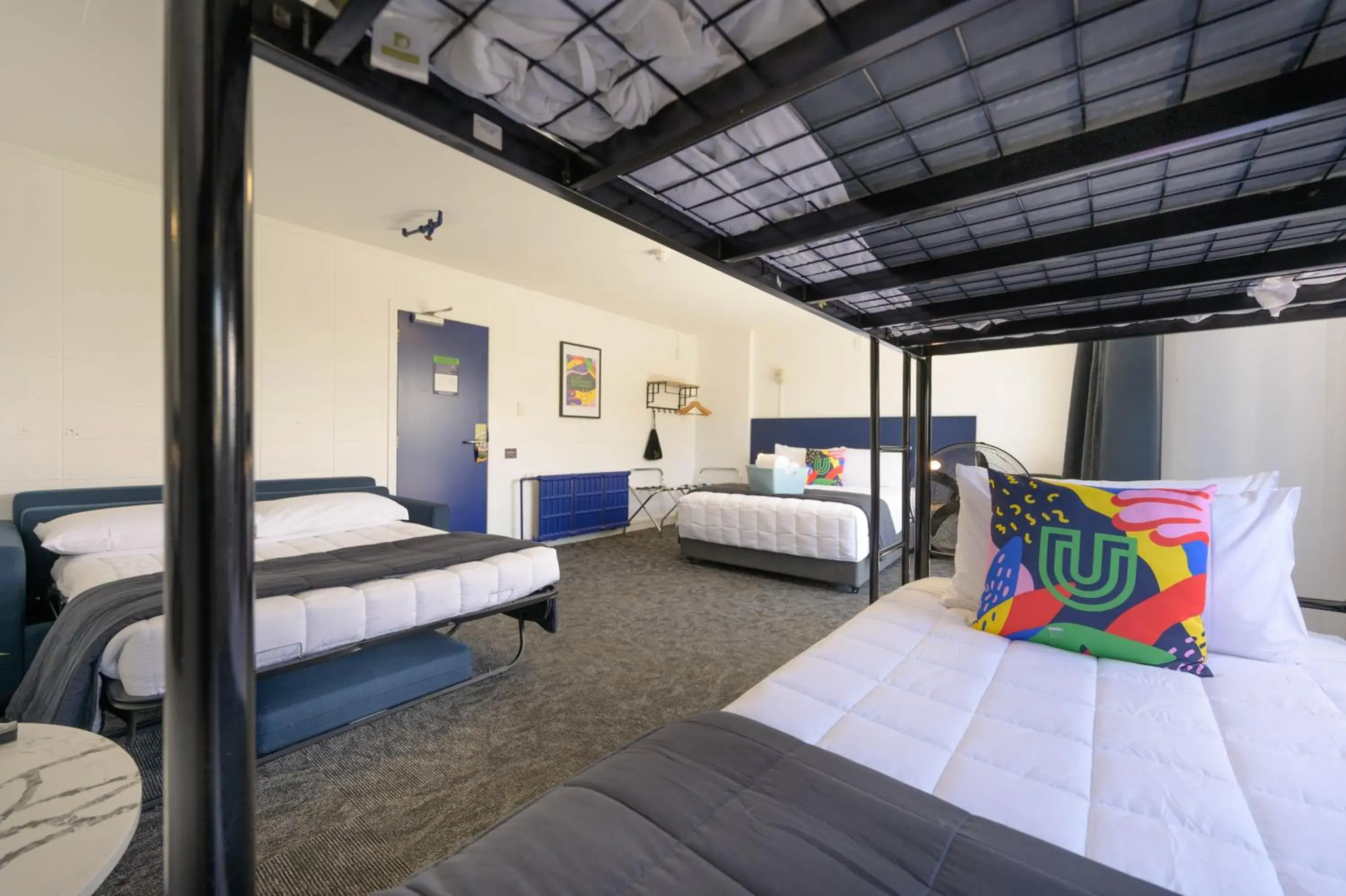 Family Room with Shared Bathroom in Urban Lounge Sleepery, SureStay Collection by BW Family Room with Shared Bathroom in Urban Lounge Sleepery, SureStay Collection by BW