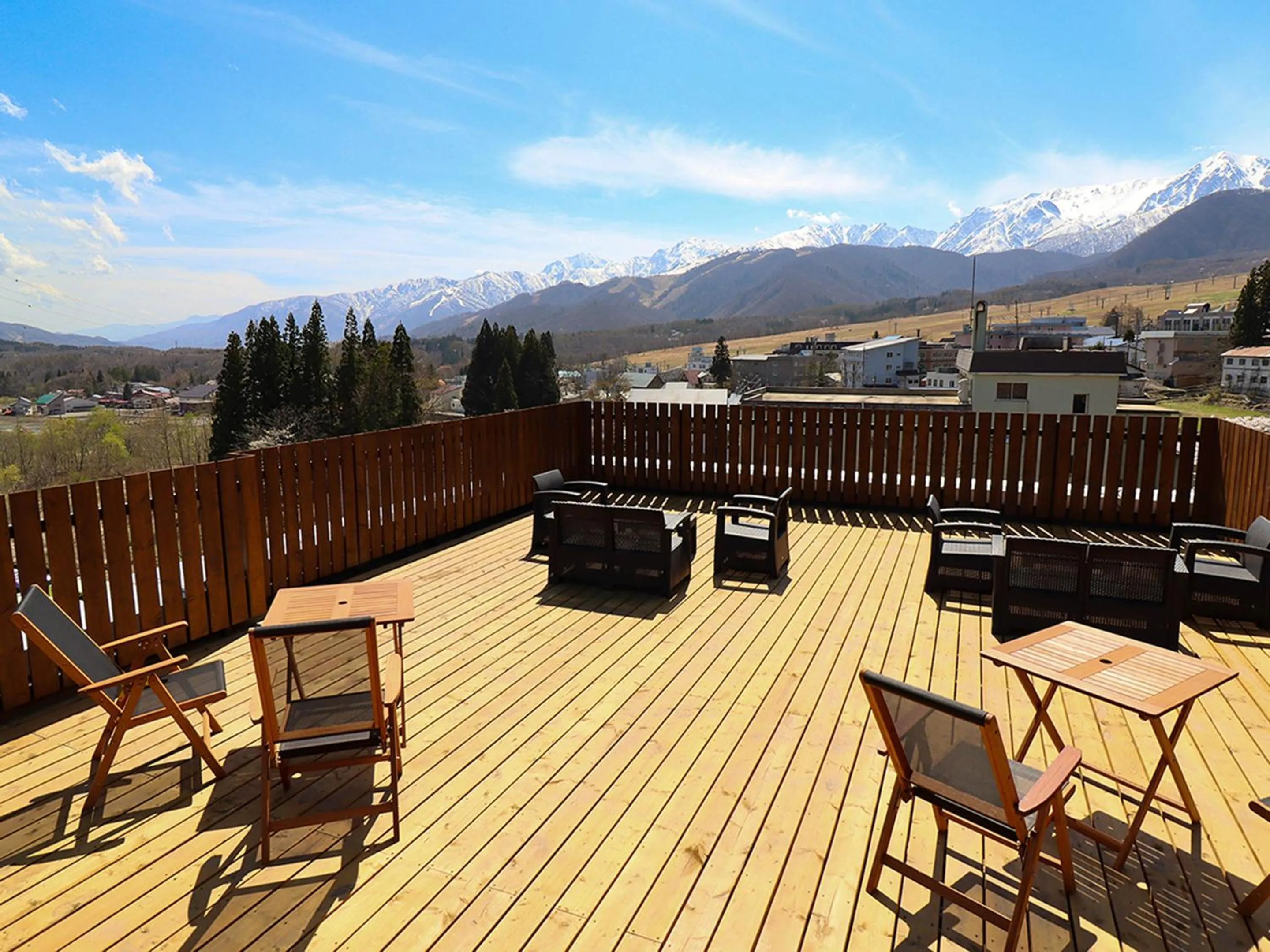 Balcony/Terrace in Apprising hotels GranJam Tsugaike
