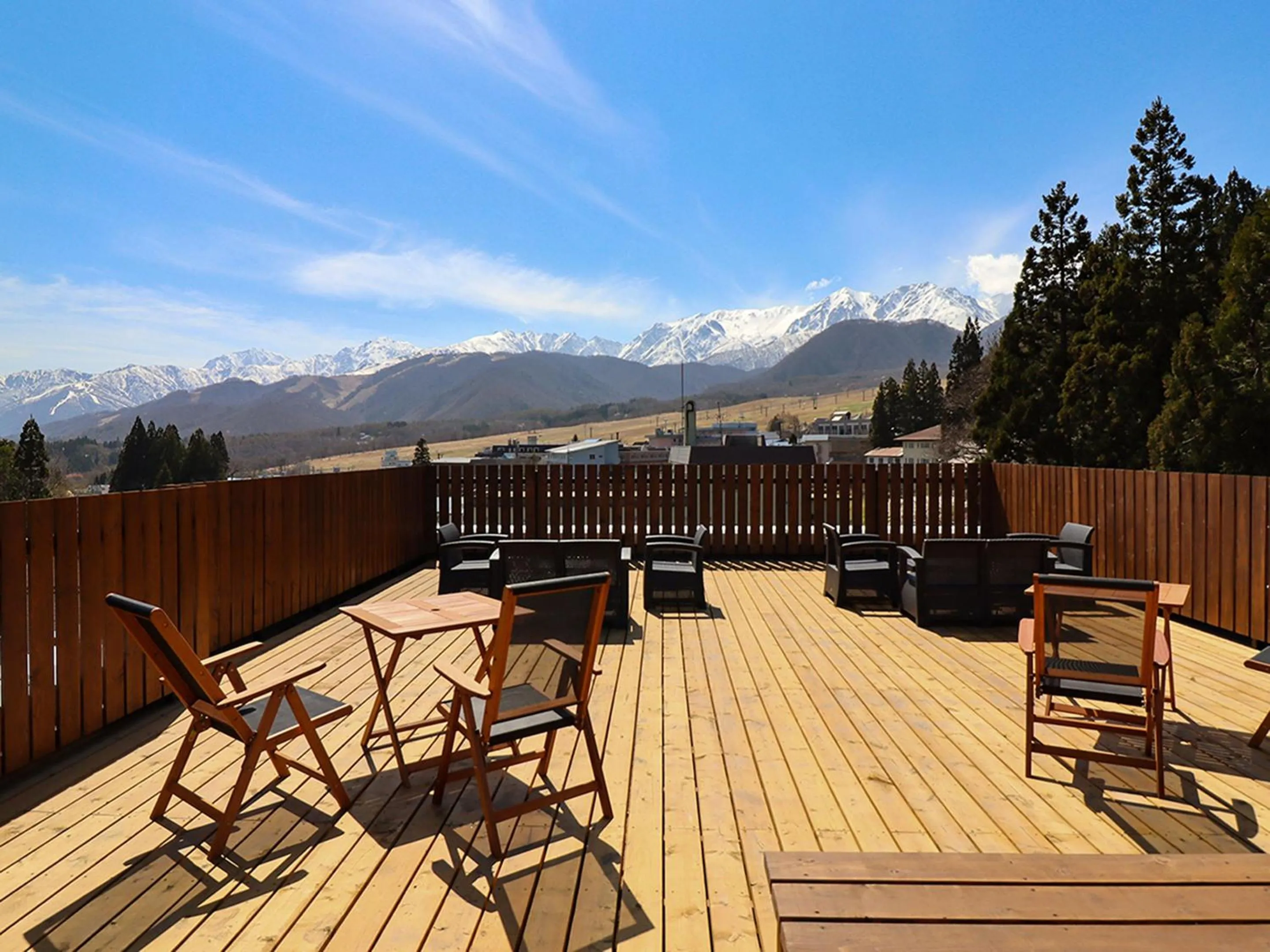Balcony/Terrace in Apprising hotels GranJam Tsugaike