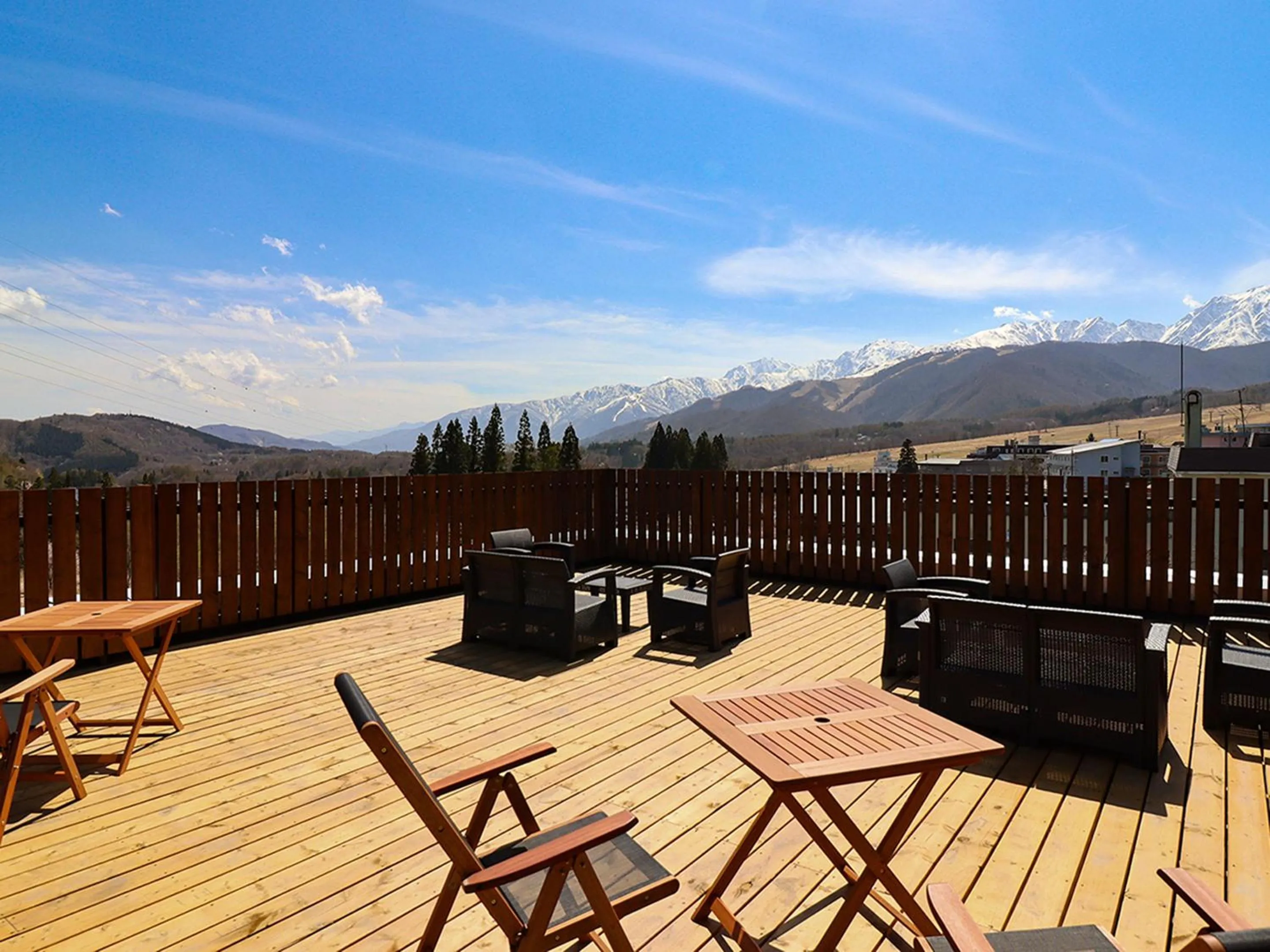 Balcony/Terrace in Apprising hotels GranJam Tsugaike
