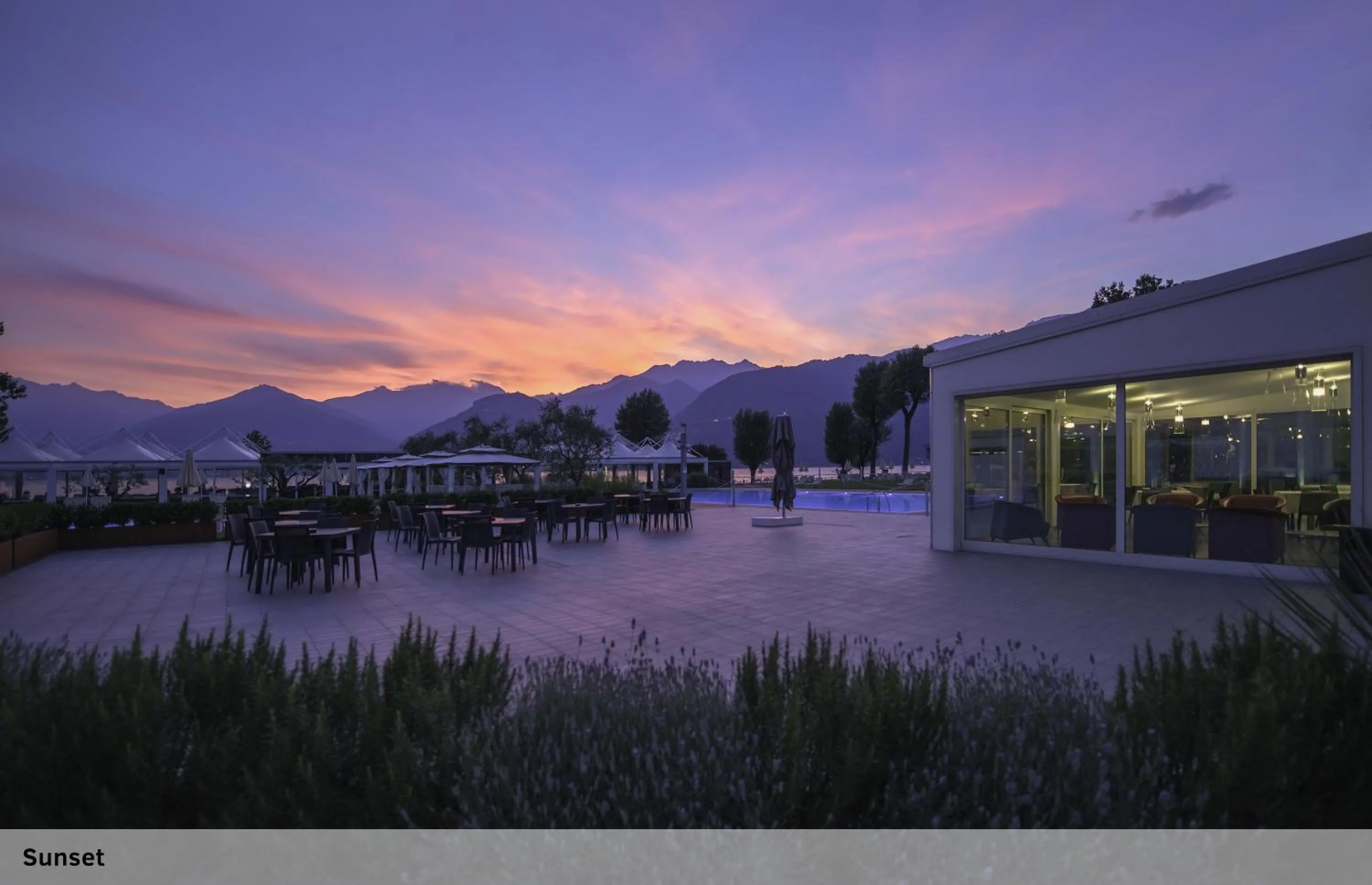 Patio in Seven Park Hotel Lake Como - Adults Only