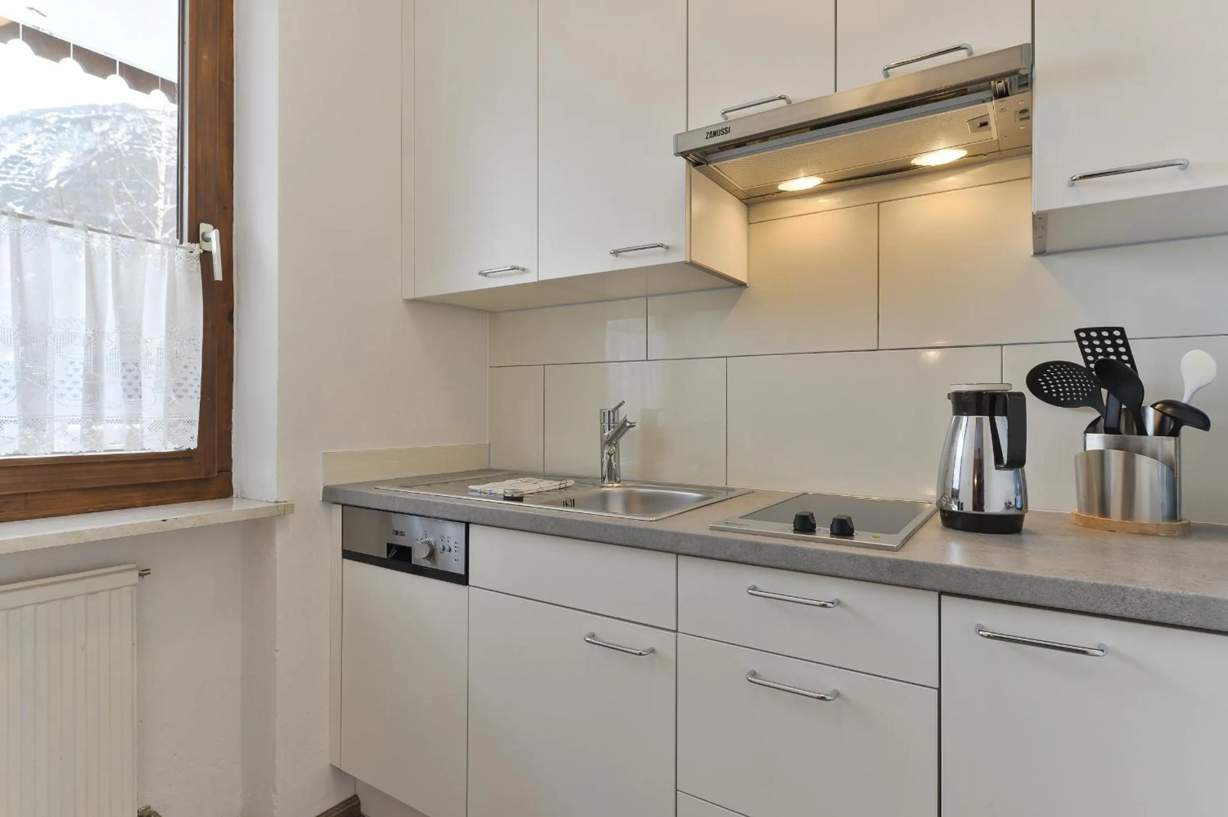 Kitchen or kitchenette in Hotel Bergheim