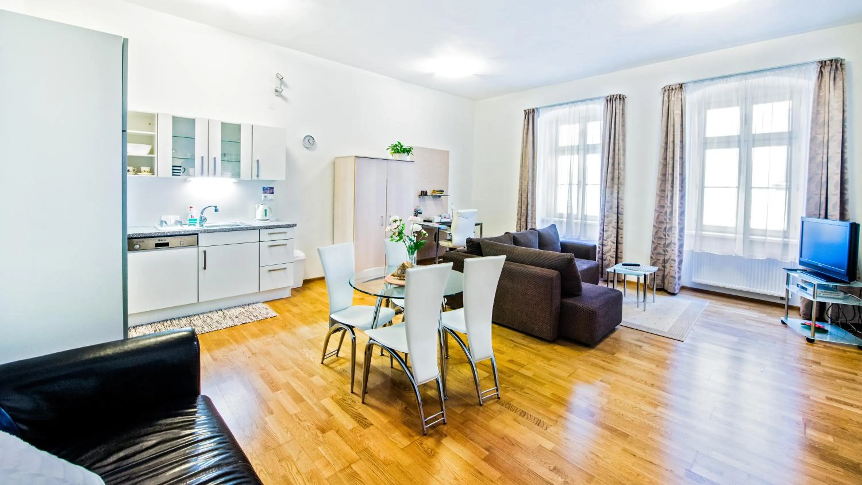 Kitchen or kitchenette in Central Apartmany Biela street