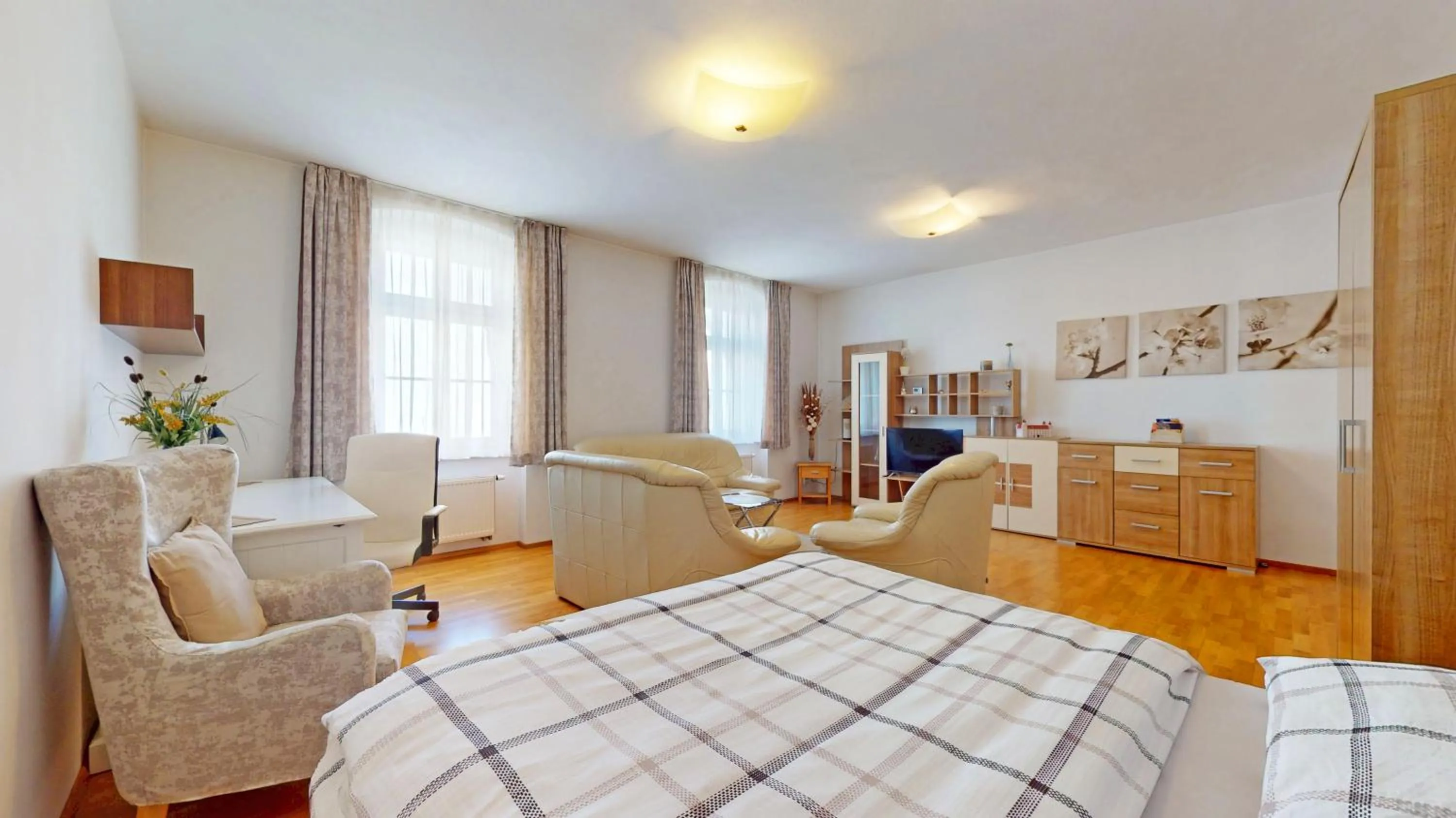 Living room, Bed in Central Apartmany Biela street