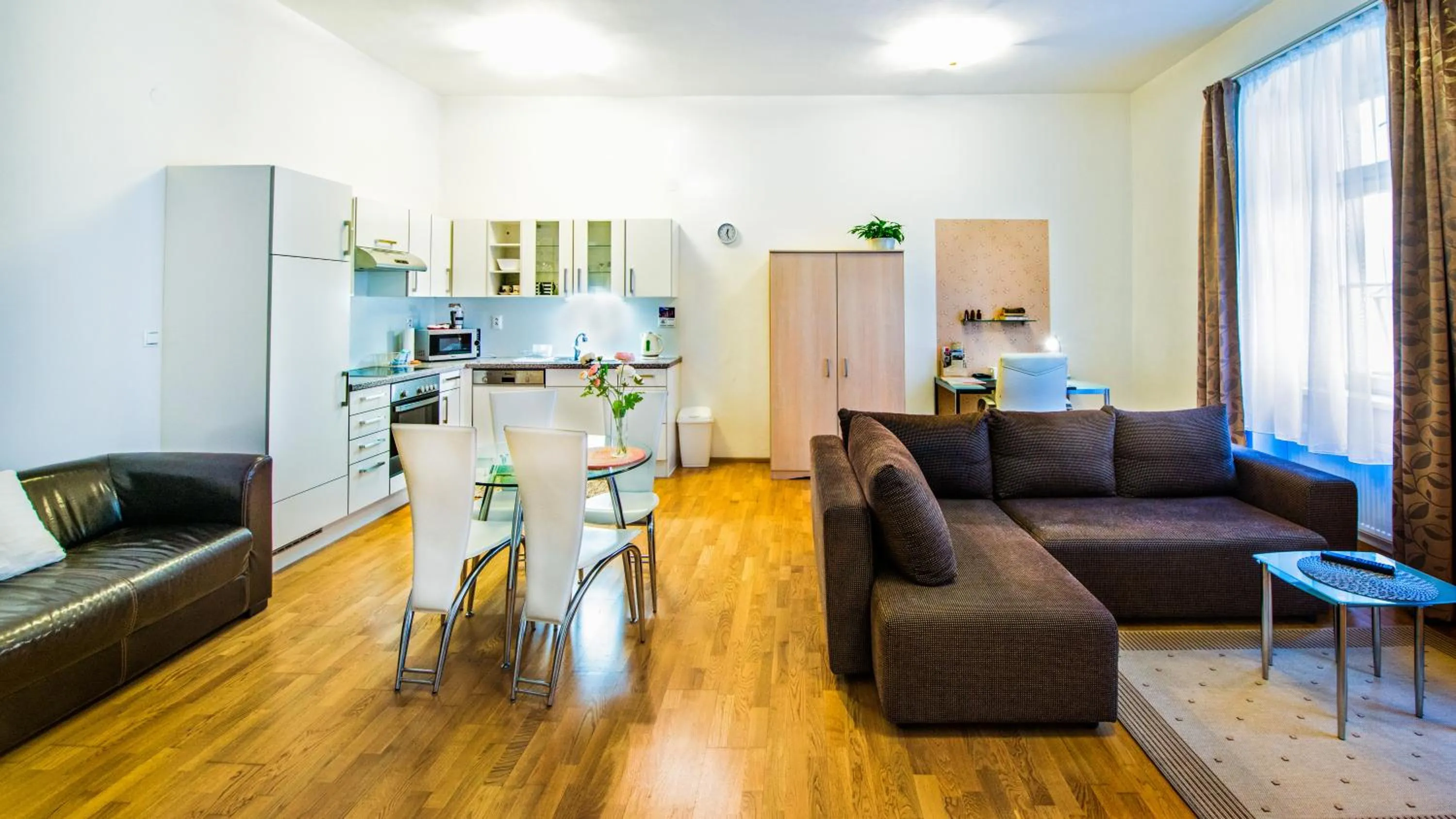 Kitchen or kitchenette in Central Apartmany Biela street