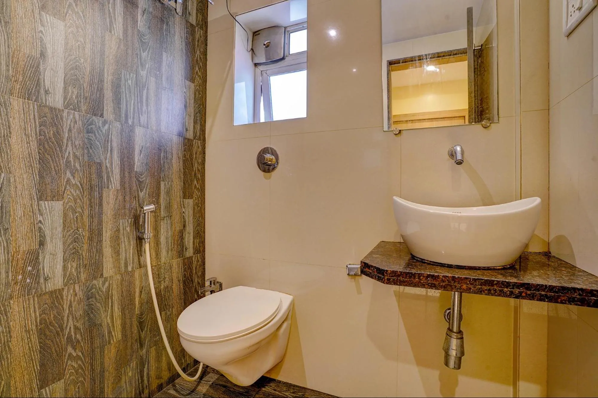 Bathroom in FabHotel Starwood Residency - 100M From Dr DY Patil Stadium