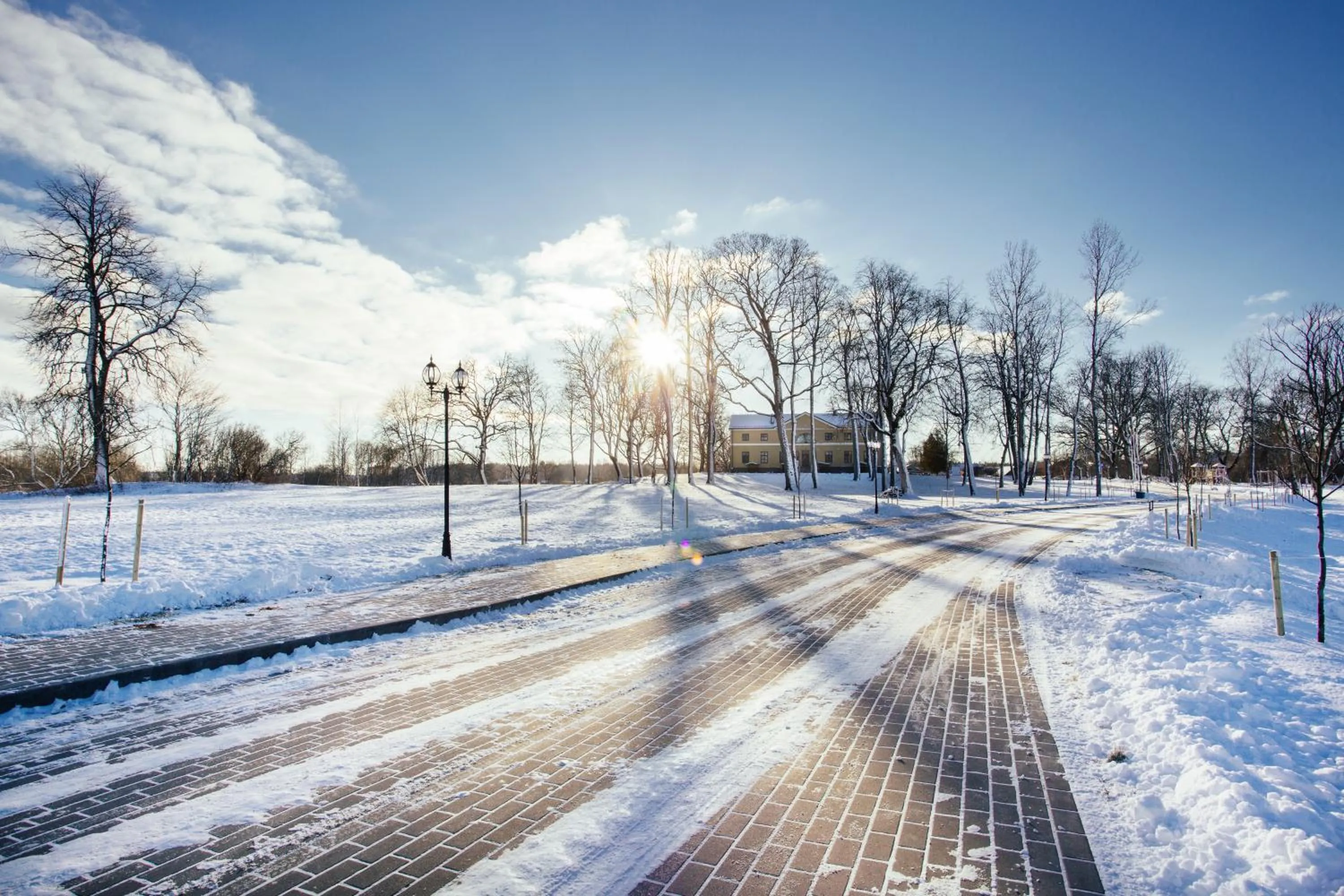 Facade/entrance in Skrunda Manor