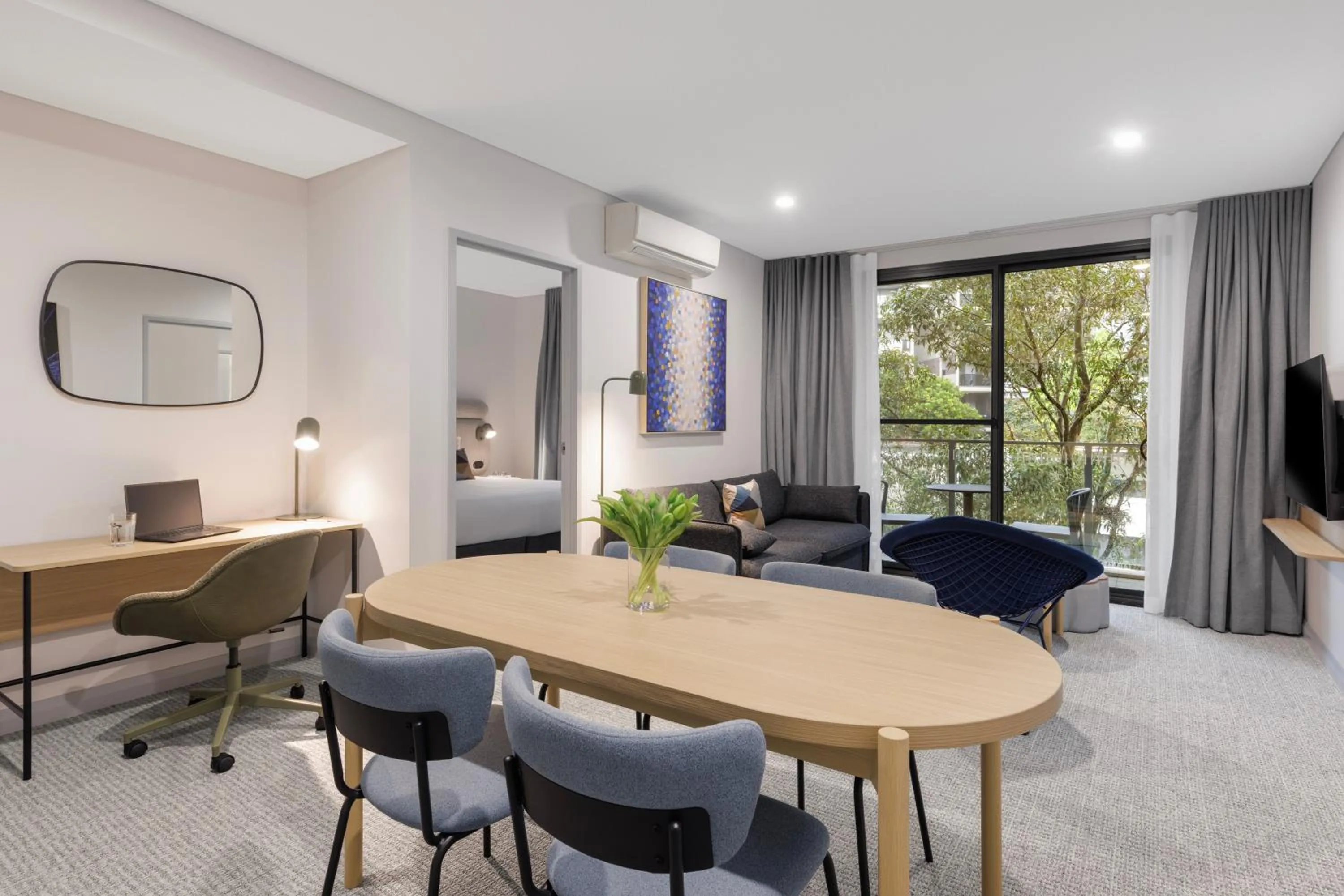 Living room in Quest at Sydney Olympic Park