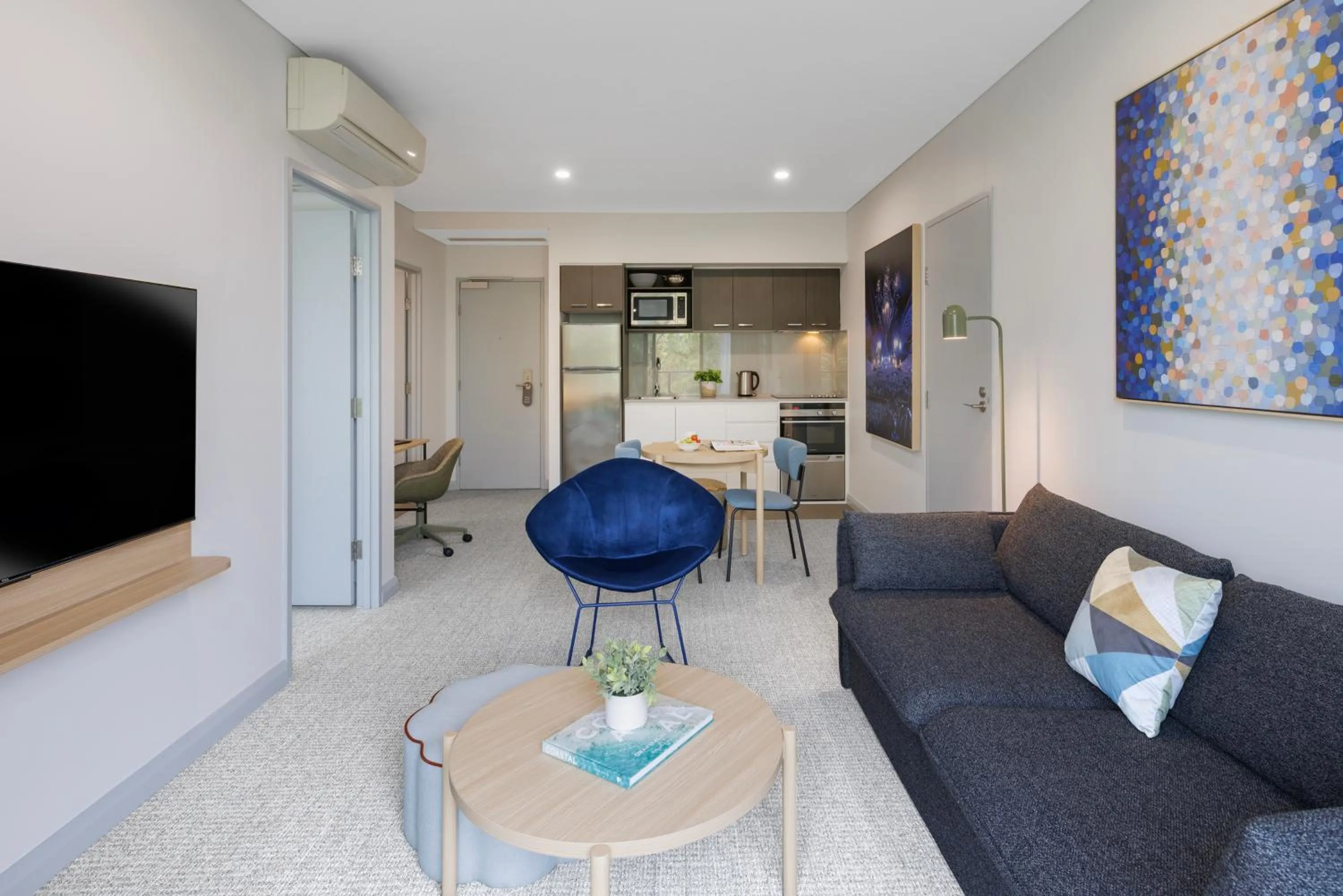 Living room in Quest at Sydney Olympic Park
