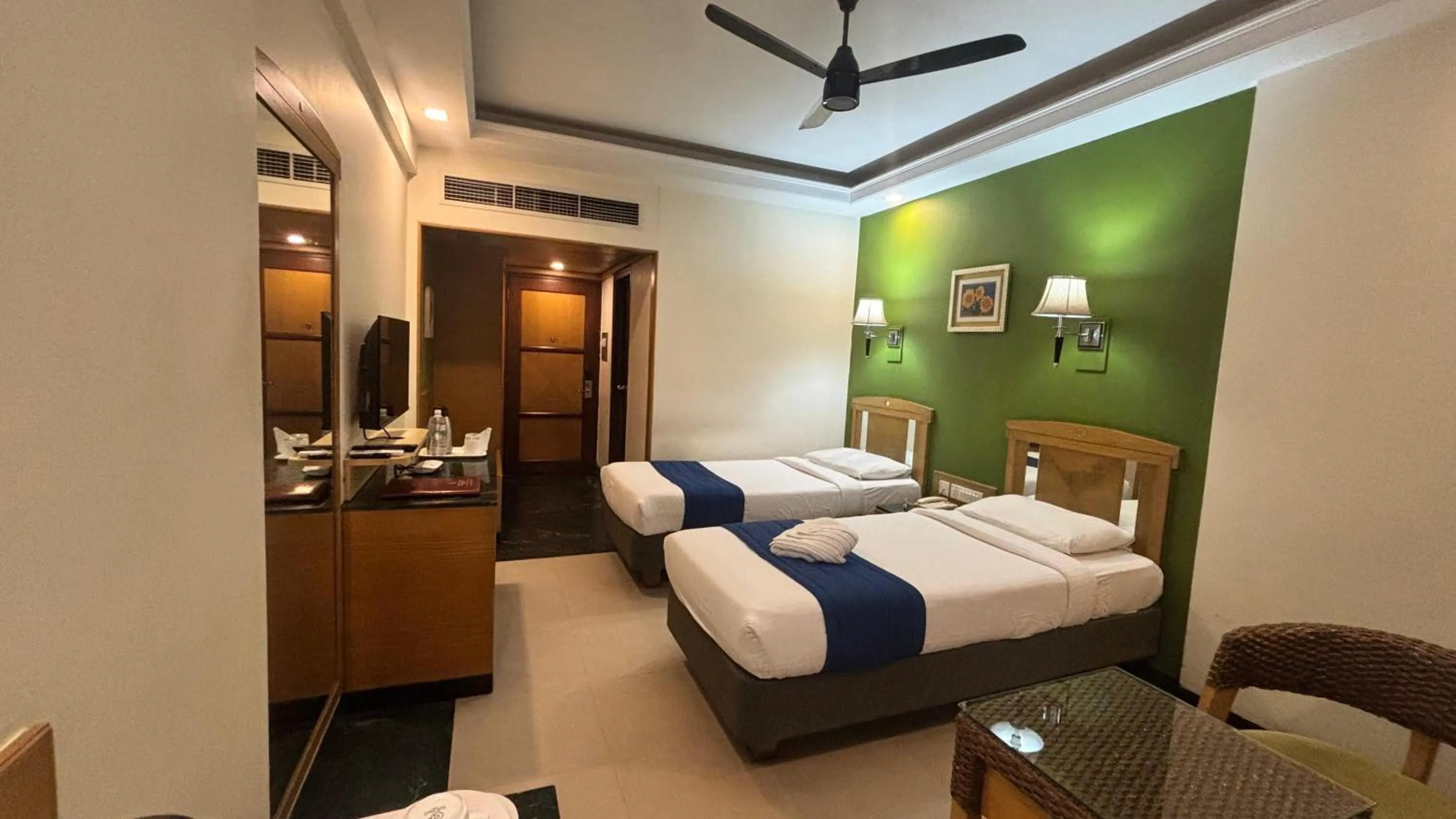 Bed in Hotel Dr Rajkumar International