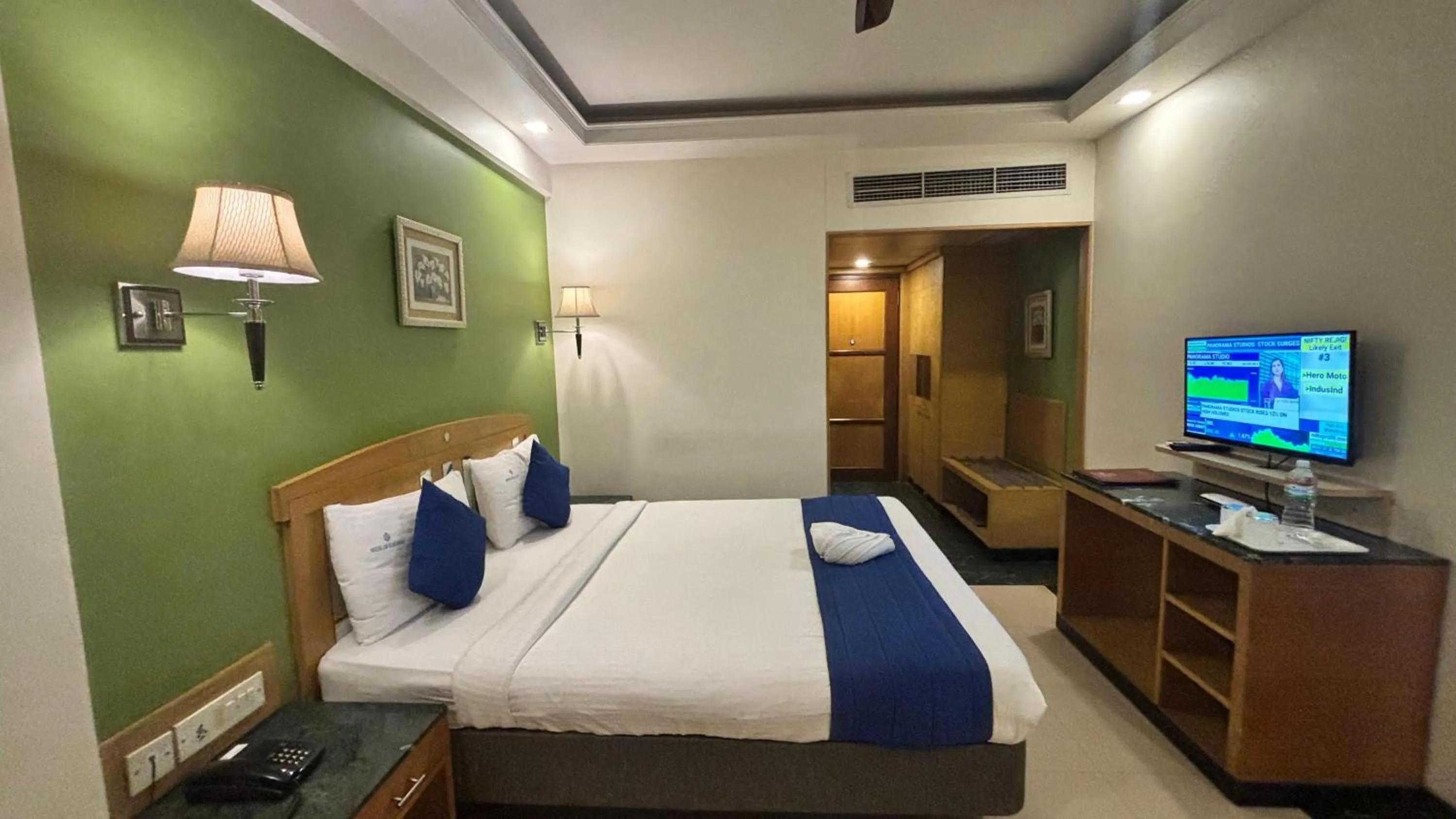 Bed in Hotel Dr Rajkumar International