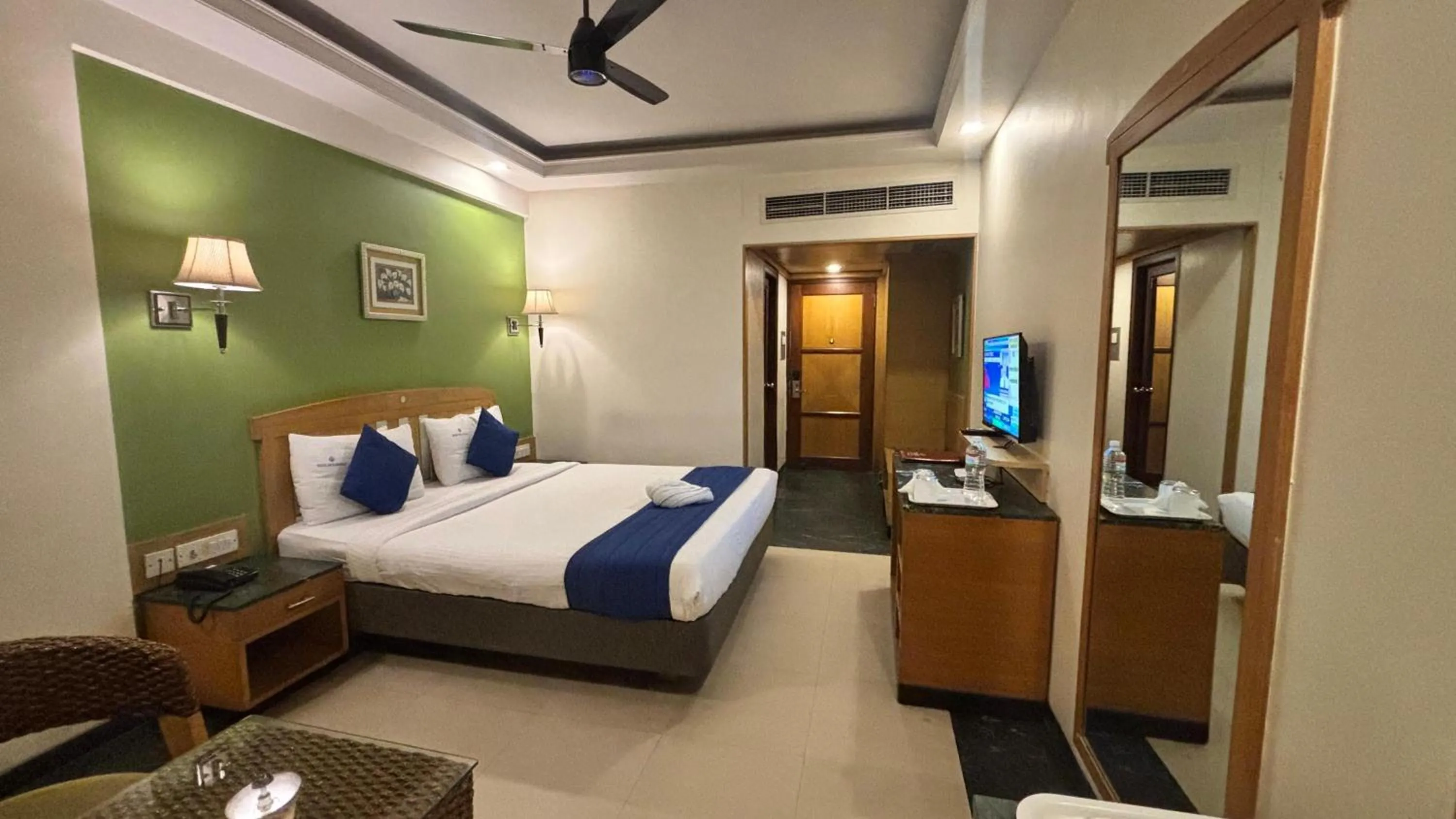 Bed in Hotel Dr Rajkumar International