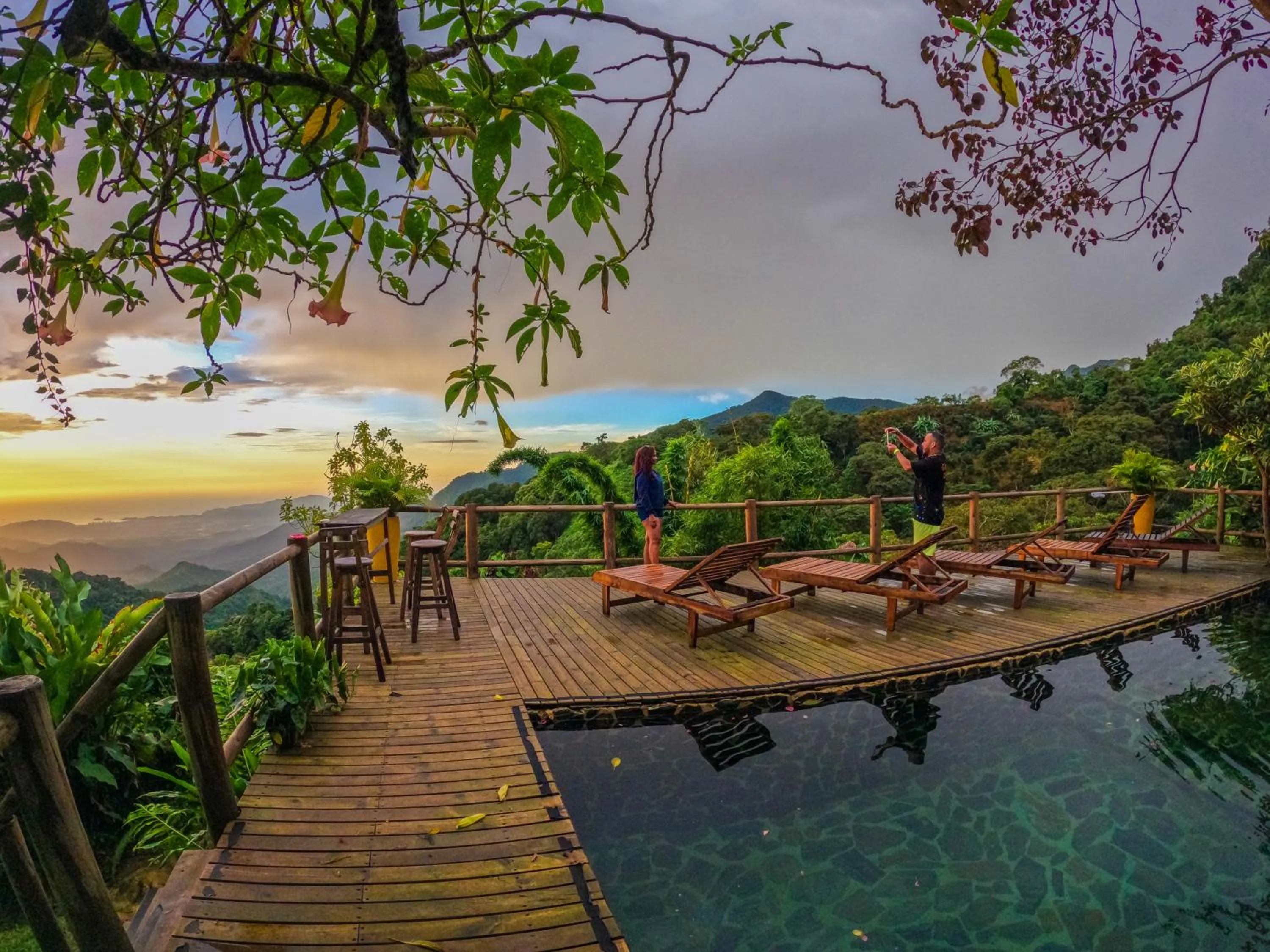 Pool view in Loma Nevada Minca Hotel