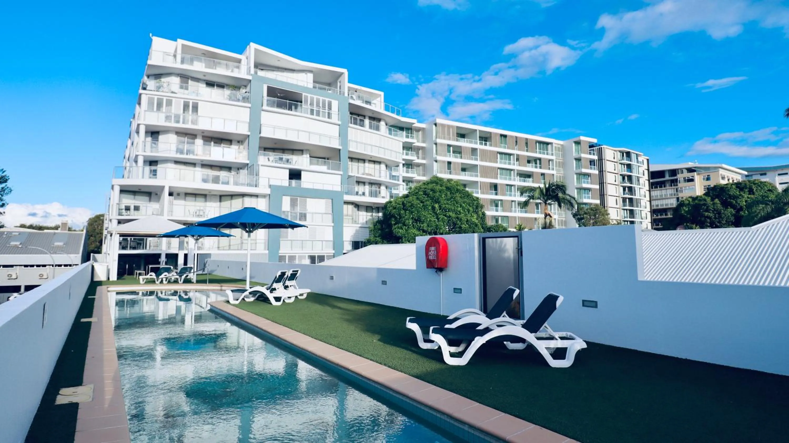 Swimming pool in Scarborough Beach Resort Brisbane