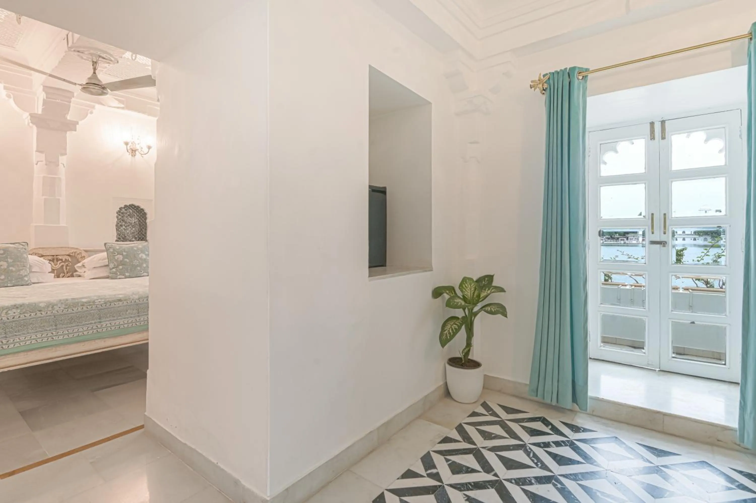 View (from property/room), Bed in Jagat Niwas Palace