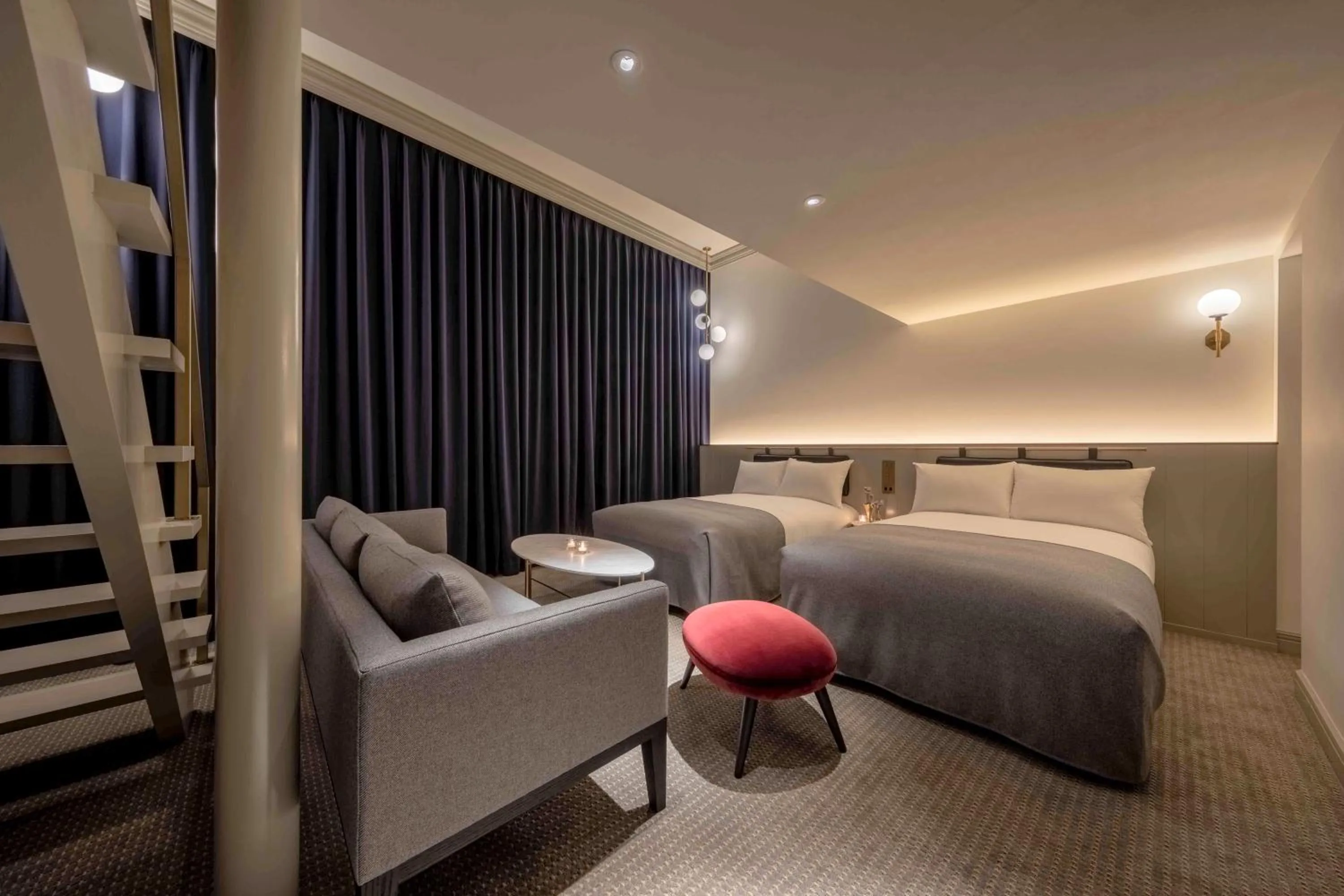 Bed in UNWIND HOTEL & BAR OTARU