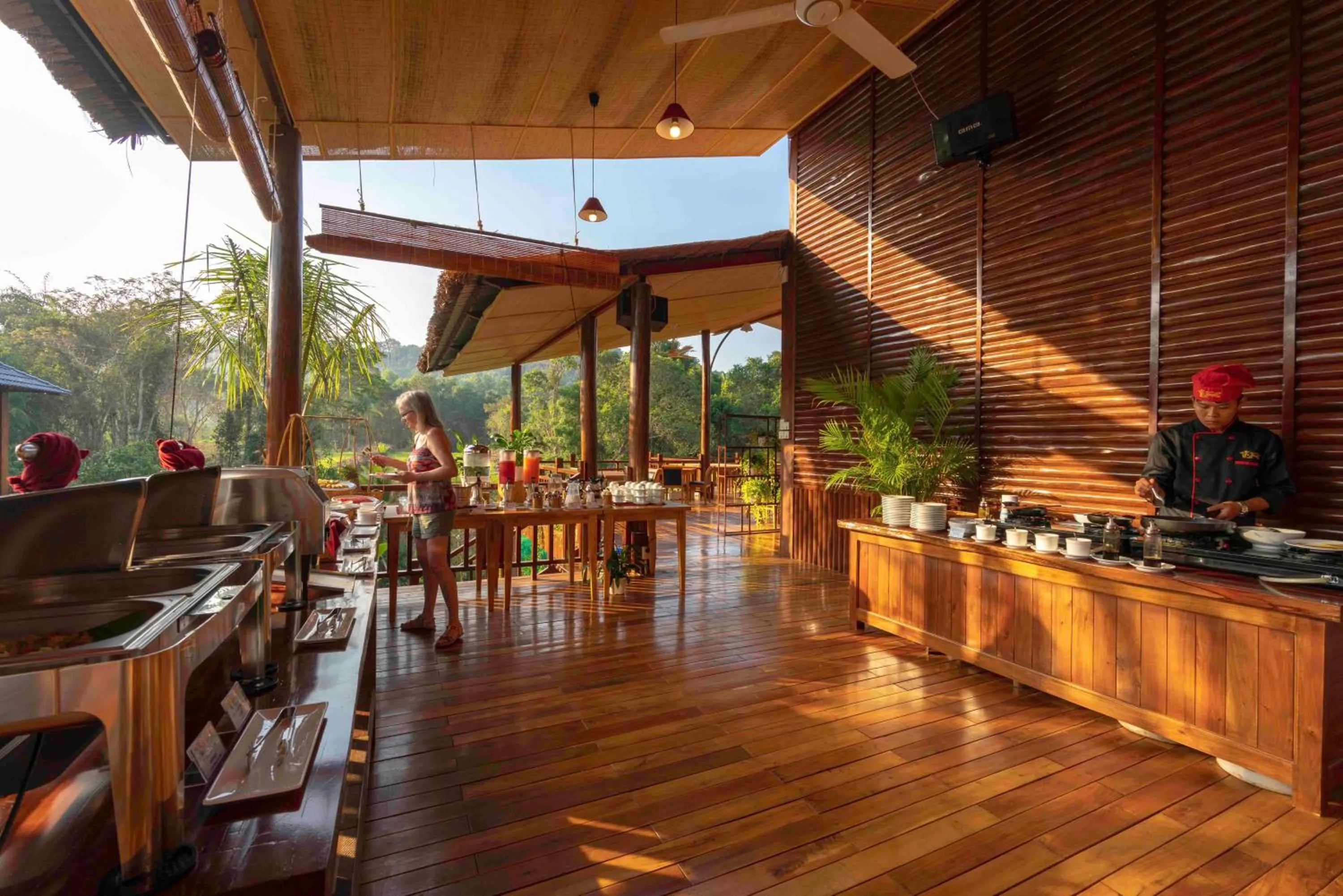 Buffet breakfast in Phu Quoc Bambusa Resort