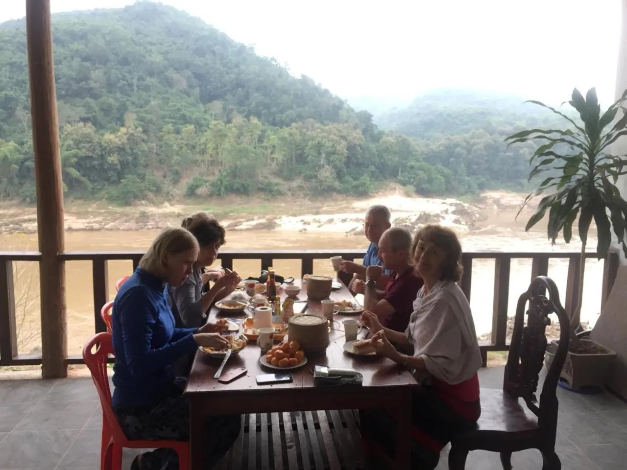 Balcony/Terrace in Villa Mekong Guesthouse