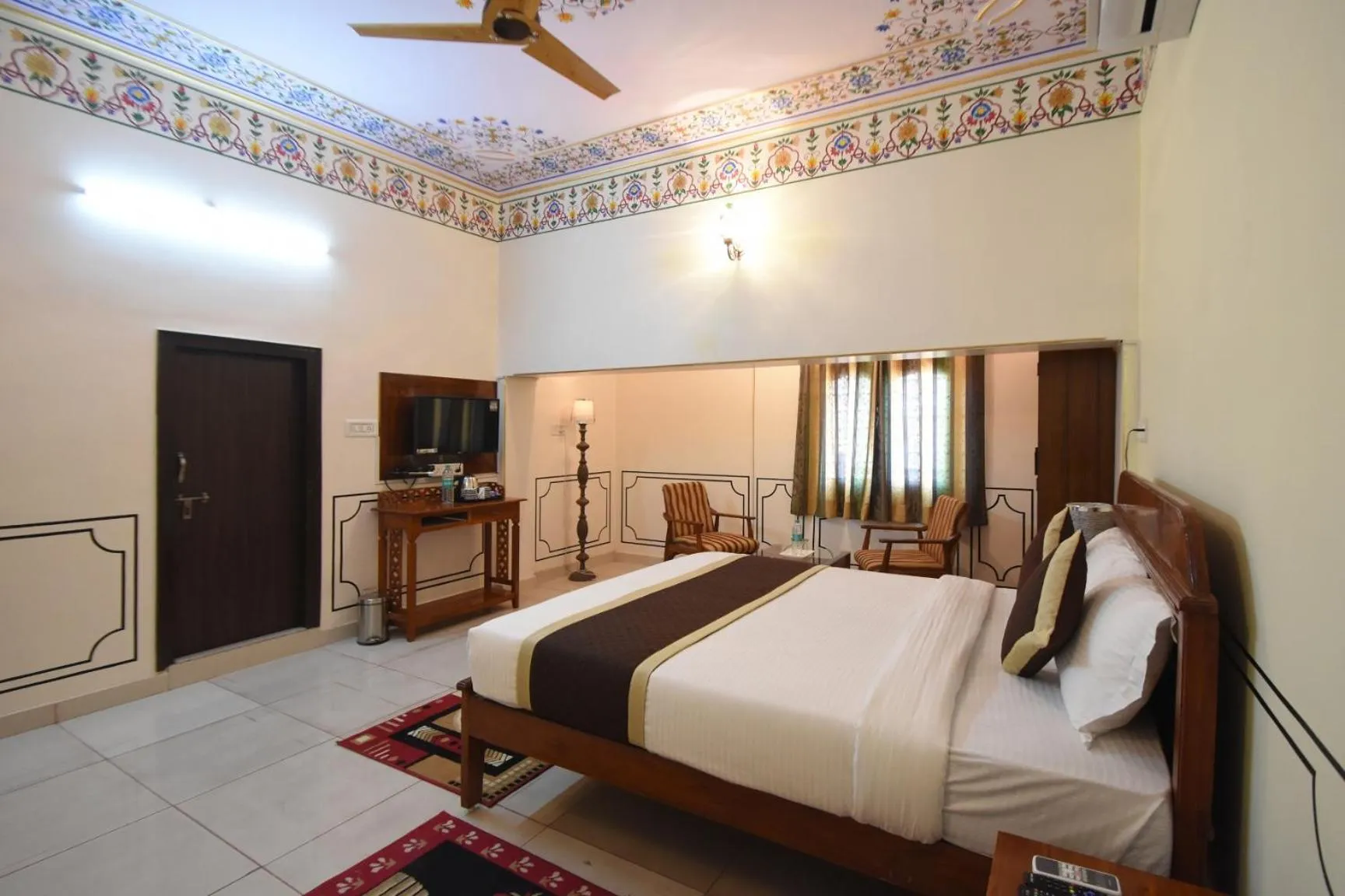 Bedroom, Bed in Virasat Mahal Heritage Hotel-Jaipur City Center