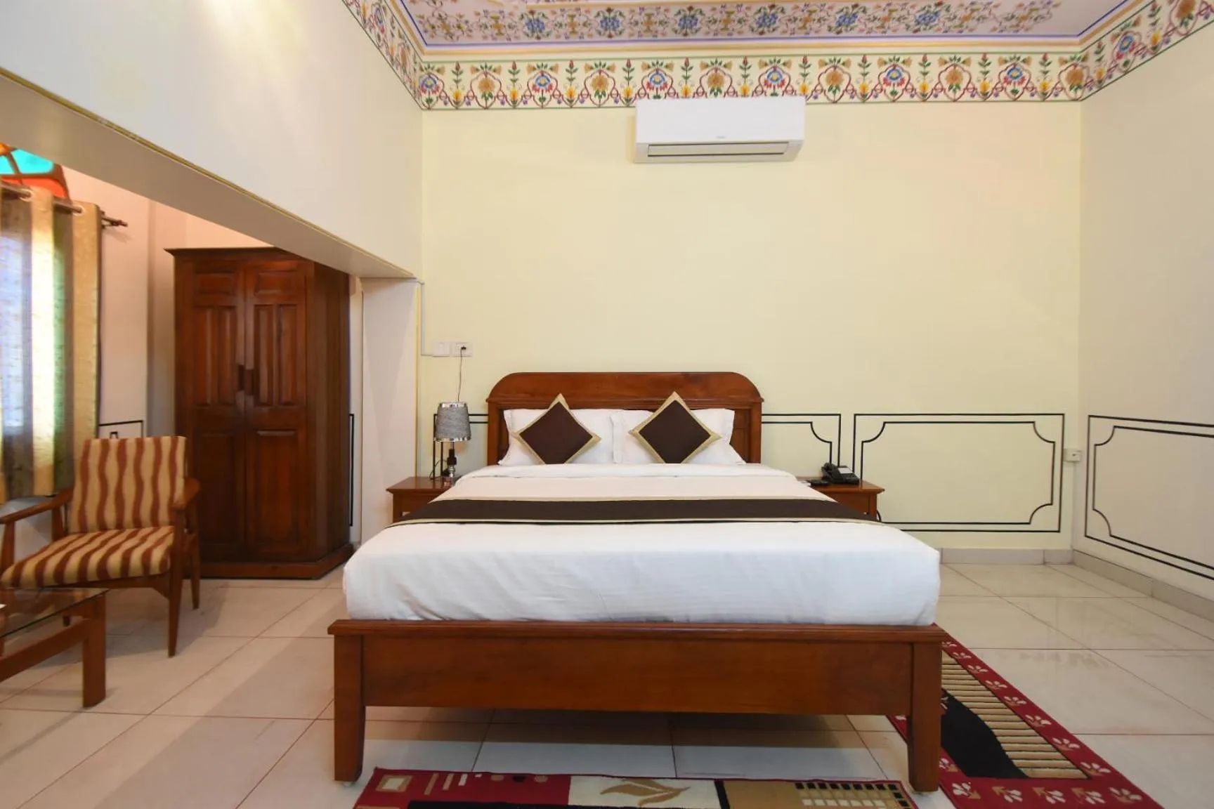 Bedroom, Bed in Virasat Mahal Heritage Hotel-Jaipur City Center